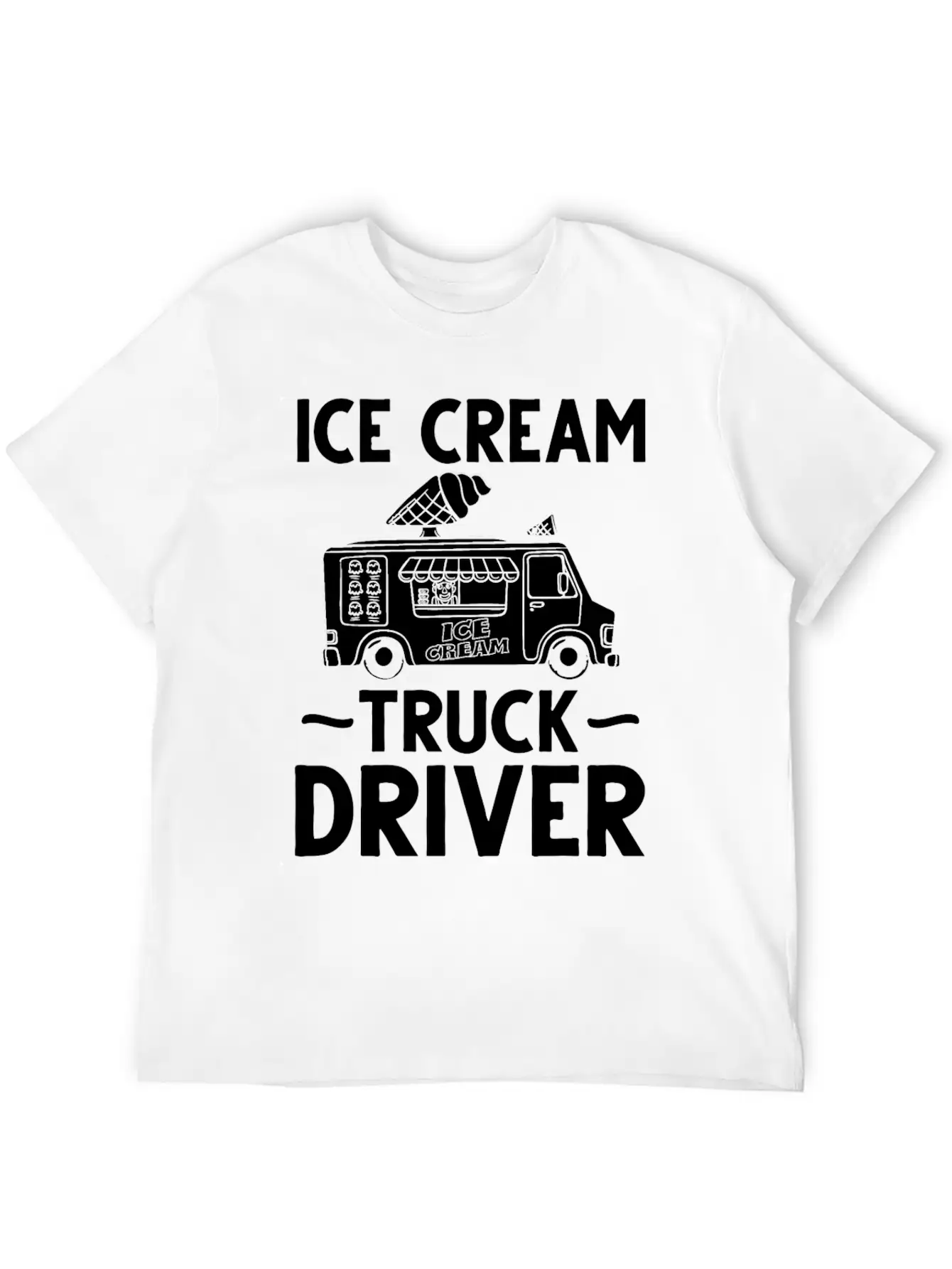 Ice Cream Truck Driver Ice Cream Van Man Stylish Everyday T-Shirt – Unisex Basic Cotton Tee
