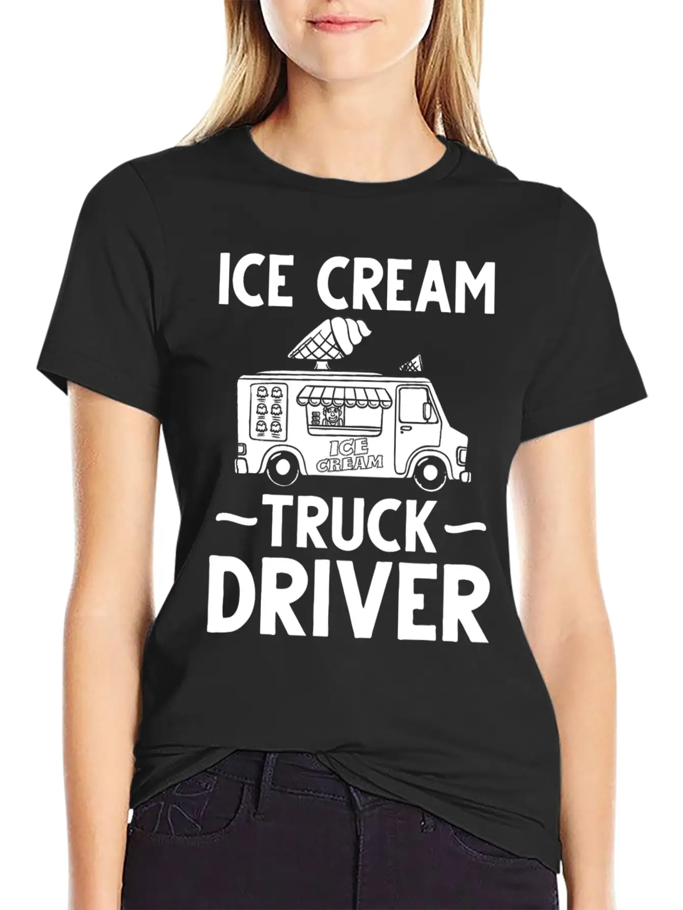 Ice Cream Truck Driver Ice Cream Van Man Stylish Everyday T-Shirt – Unisex Basic Cotton Tee