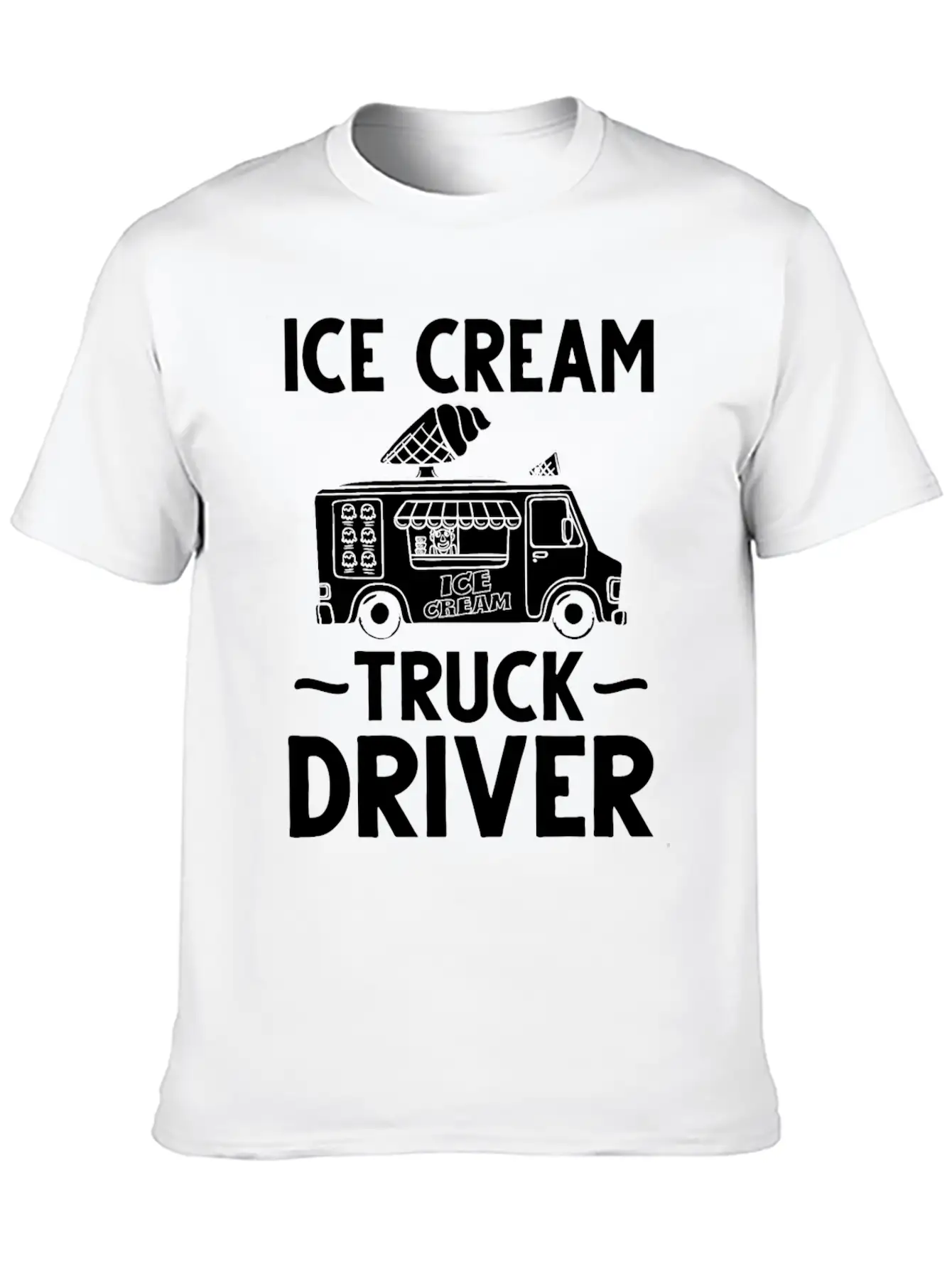 Ice Cream Truck Driver Ice Cream Van Man Stylish Everyday T-Shirt – Unisex Basic Cotton Tee