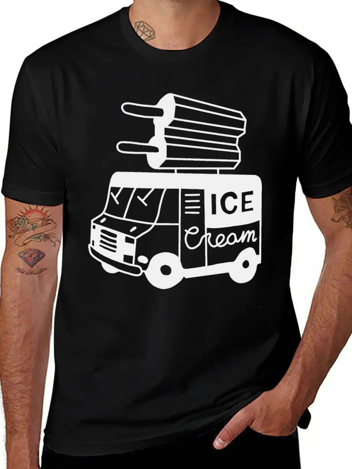 Ice Cream Truck Summer Unisex Casual T-Shirt – Clean Design For Daily Comfort