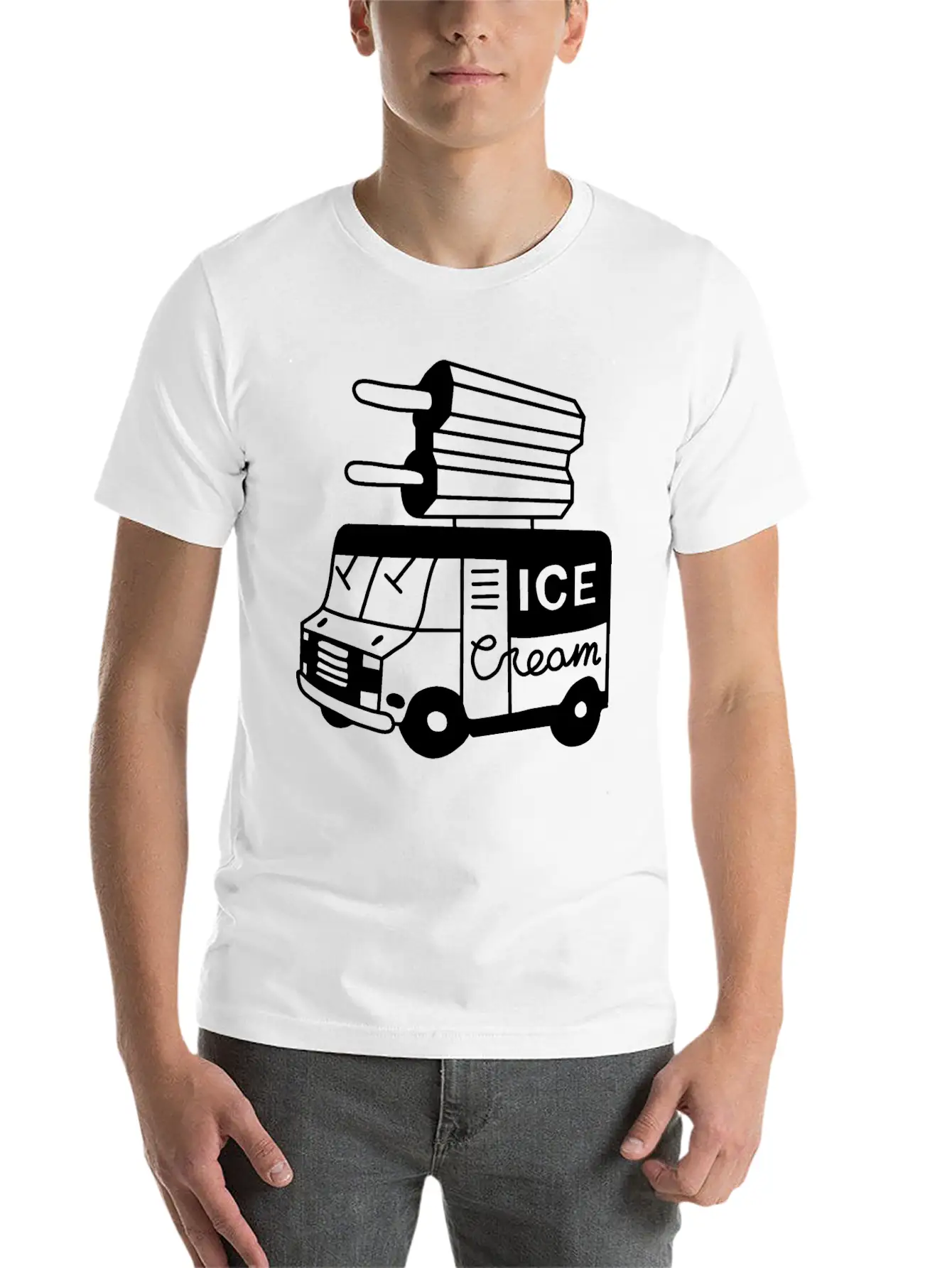 Ice Cream Truck Summer Unisex Casual T-Shirt – Clean Design For Daily Comfort