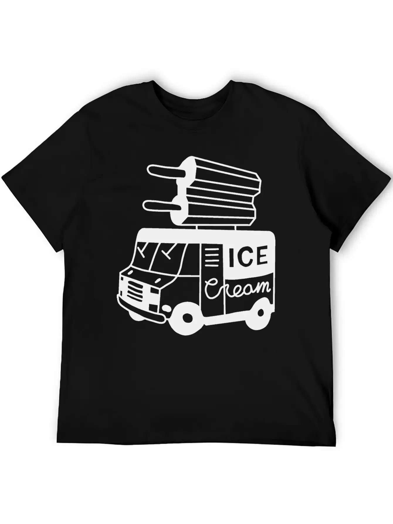 Ice Cream Truck Summer Unisex Casual T-Shirt – Clean Design For Daily Comfort