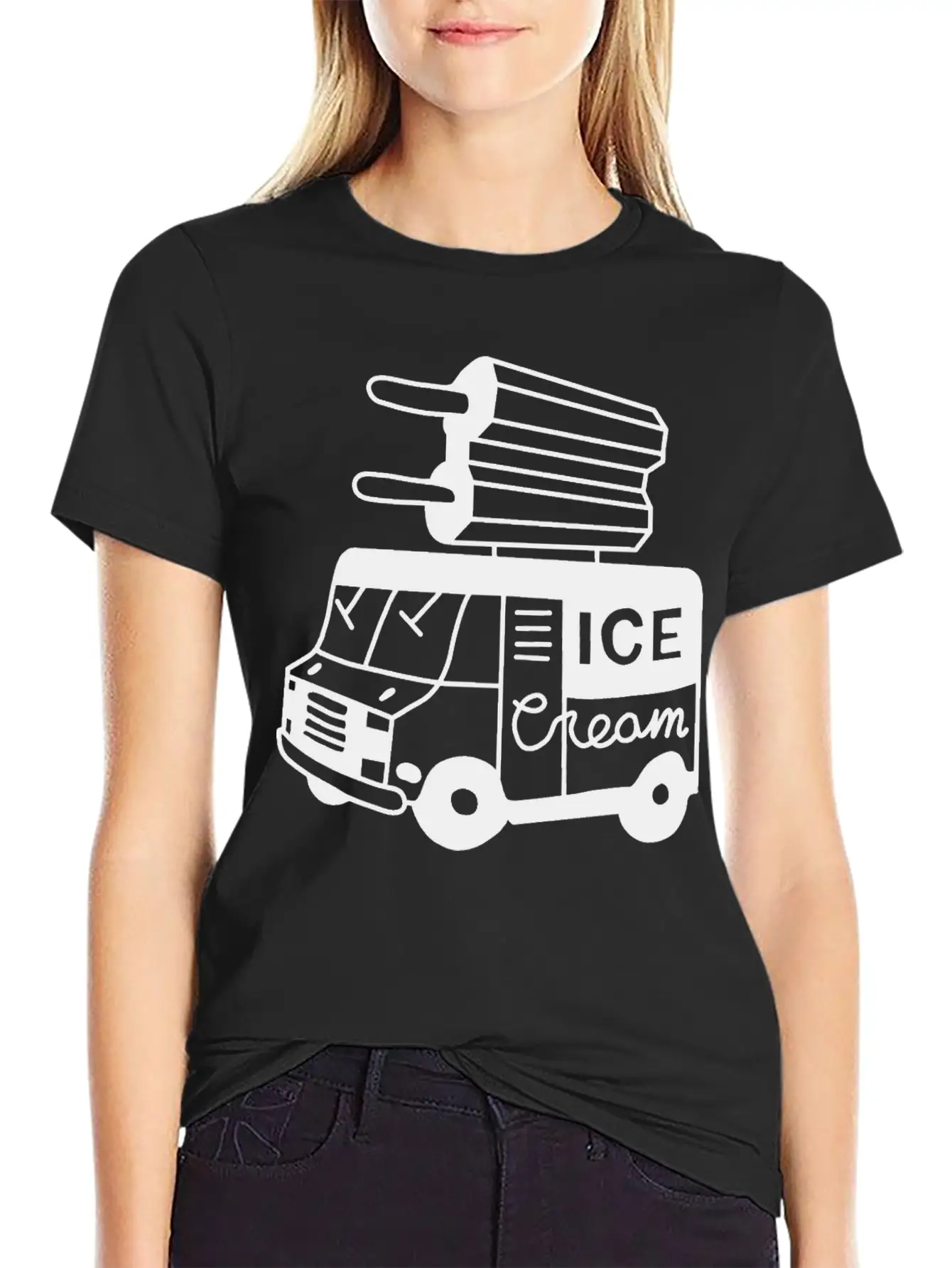 Ice Cream Truck Summer Unisex Casual T-Shirt – Clean Design For Daily Comfort