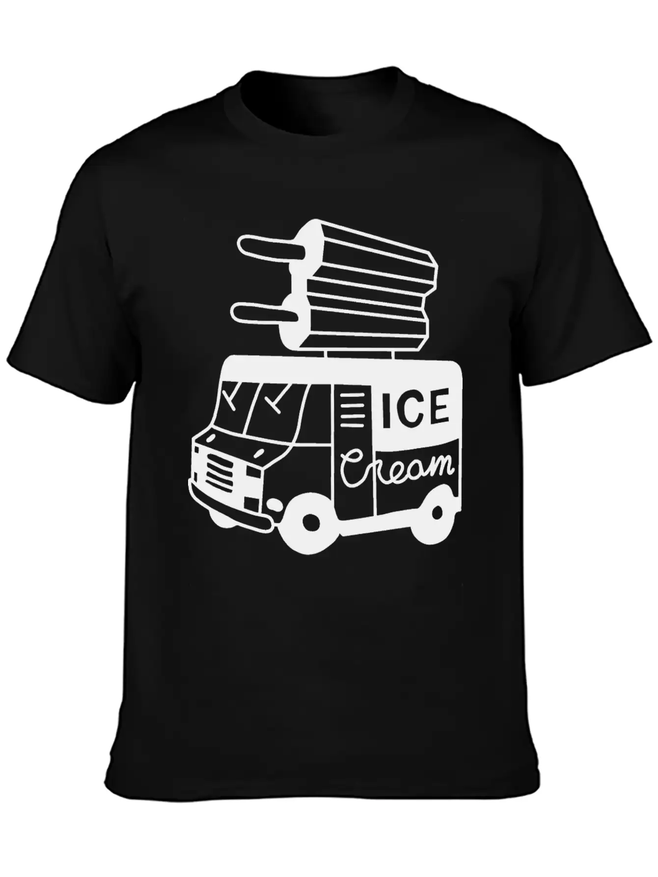 Ice Cream Truck Summer Unisex Casual T-Shirt – Clean Design For Daily Comfort