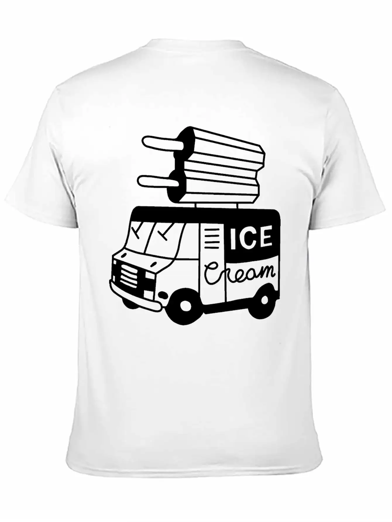Ice Cream Truck Summer Unisex Casual T-Shirt – Clean Design For Daily Comfort
