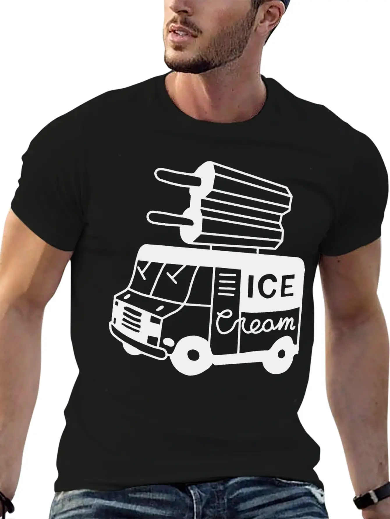 Ice Cream Truck Summer Unisex Casual T-Shirt – Clean Design For Daily Comfort