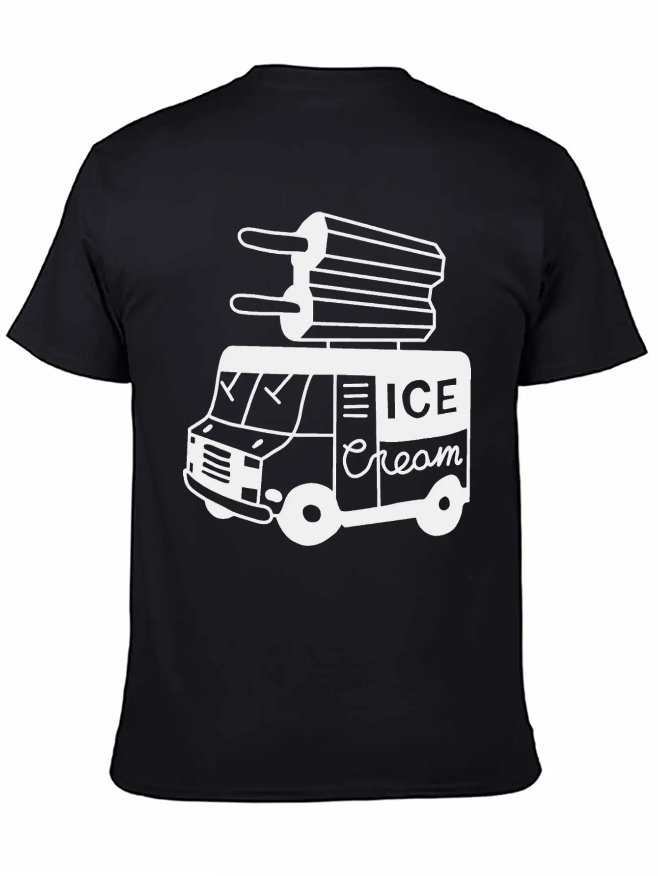 Ice Cream Truck Summer Unisex Casual T-Shirt – Clean Design For Daily Comfort