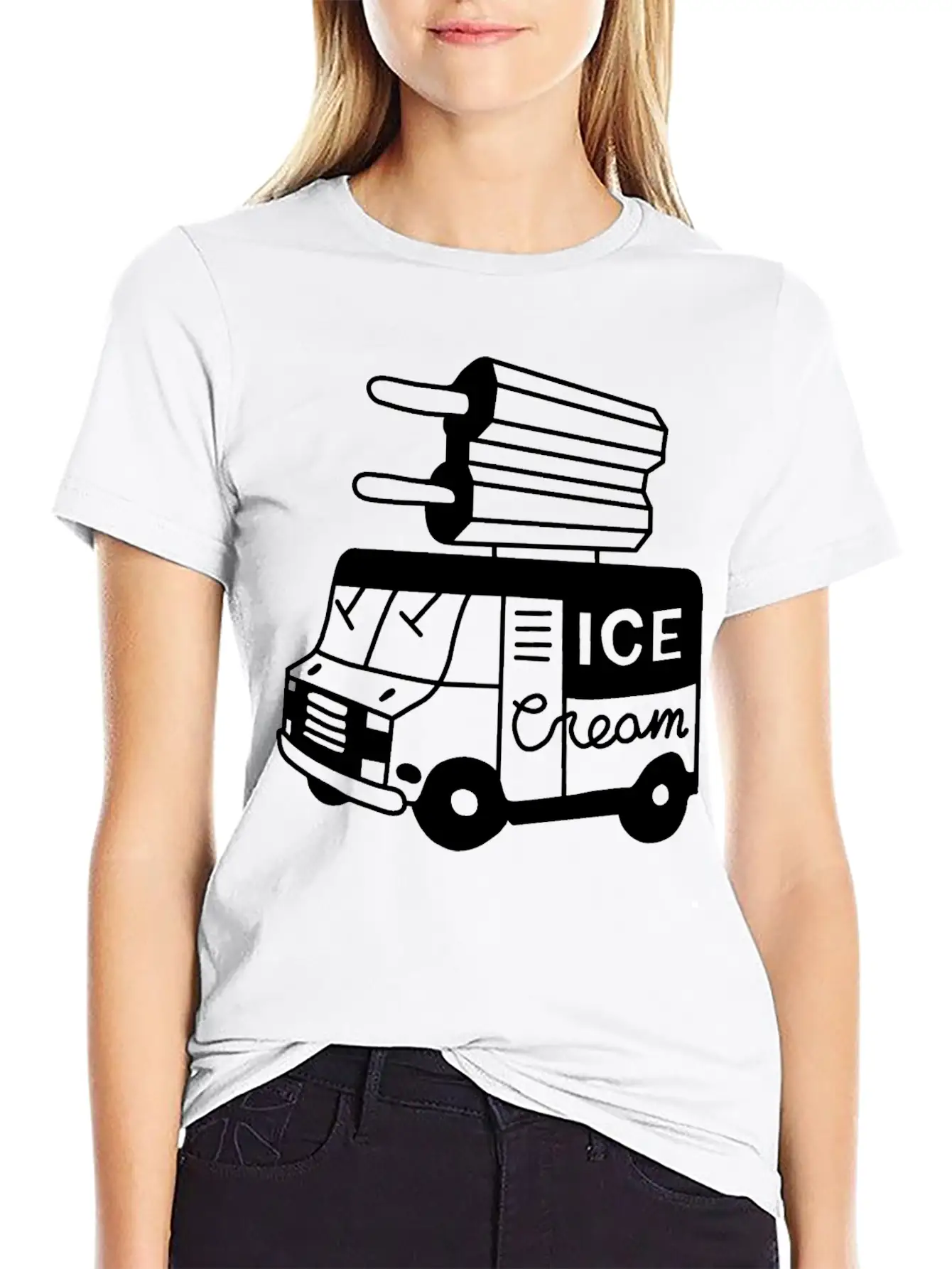 Ice Cream Truck Summer Unisex Casual T-Shirt – Clean Design For Daily Comfort