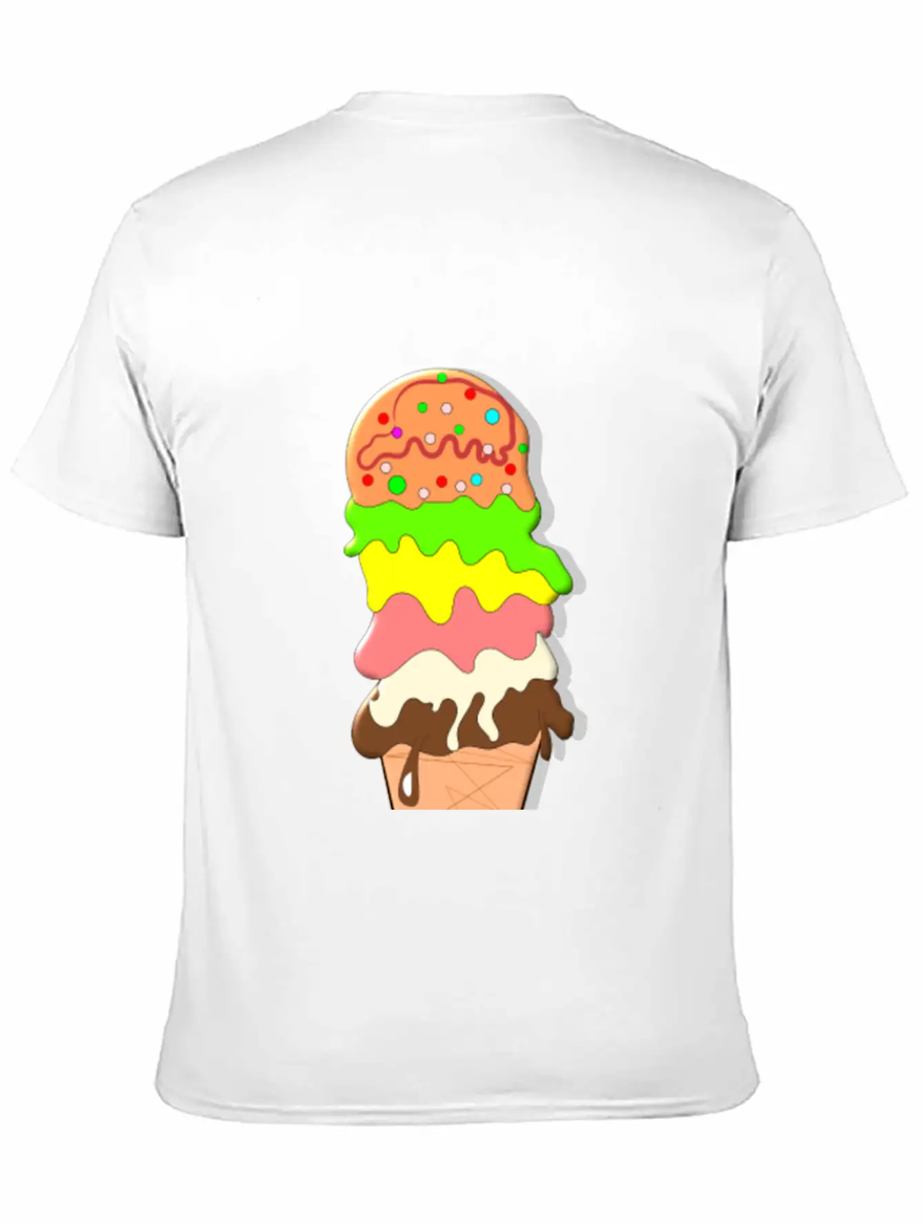 Ice Cream Unisex Short Sleeve Soft Cotton T-Shirt – Casual Everyday Wear