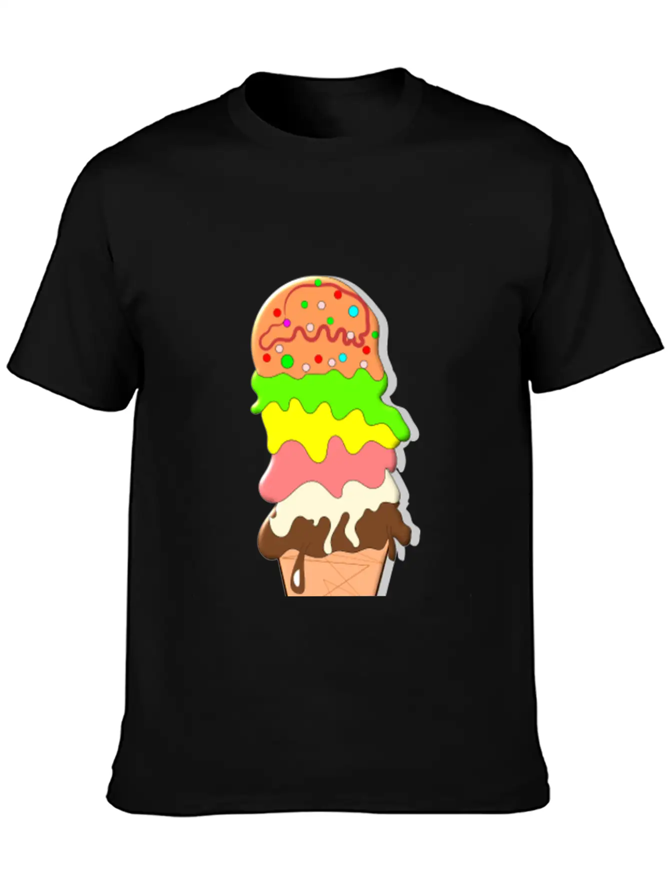 Ice Cream Unisex Short Sleeve Soft Cotton T-Shirt – Casual Everyday Wear