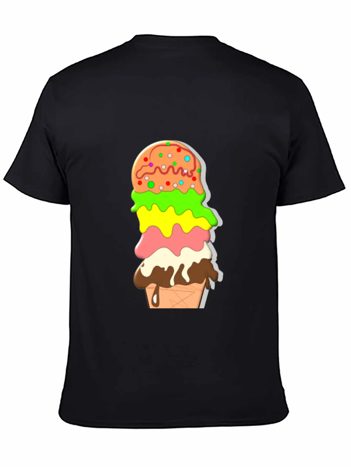 Ice Cream Unisex Short Sleeve Soft Cotton T-Shirt – Casual Everyday Wear