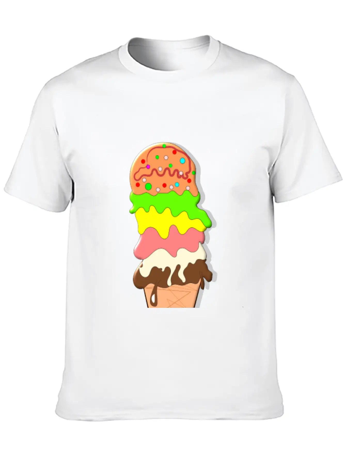 Ice Cream Unisex Short Sleeve Soft Cotton T-Shirt – Casual Everyday Wear
