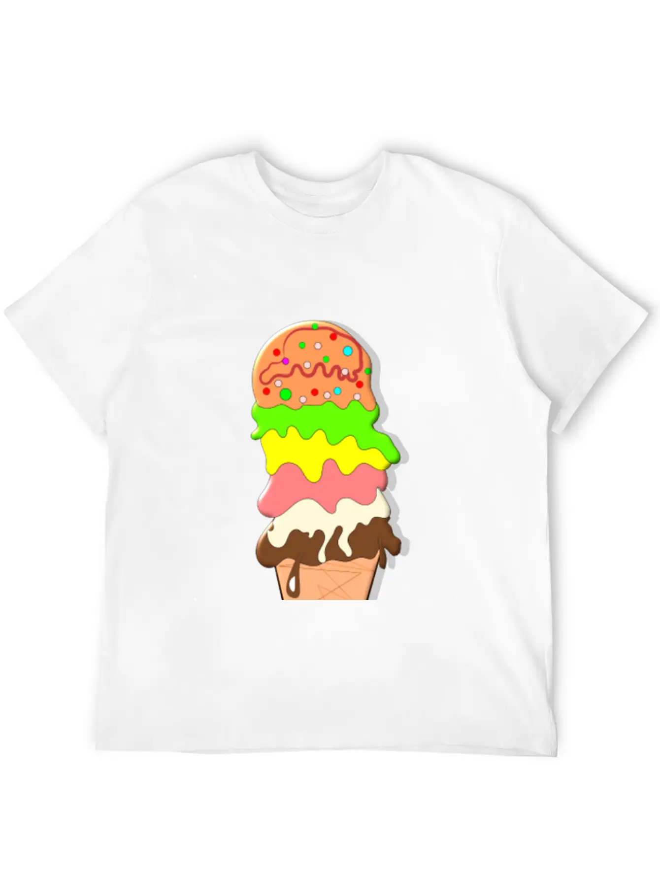 Ice Cream Unisex Short Sleeve Soft Cotton T-Shirt – Casual Everyday Wear