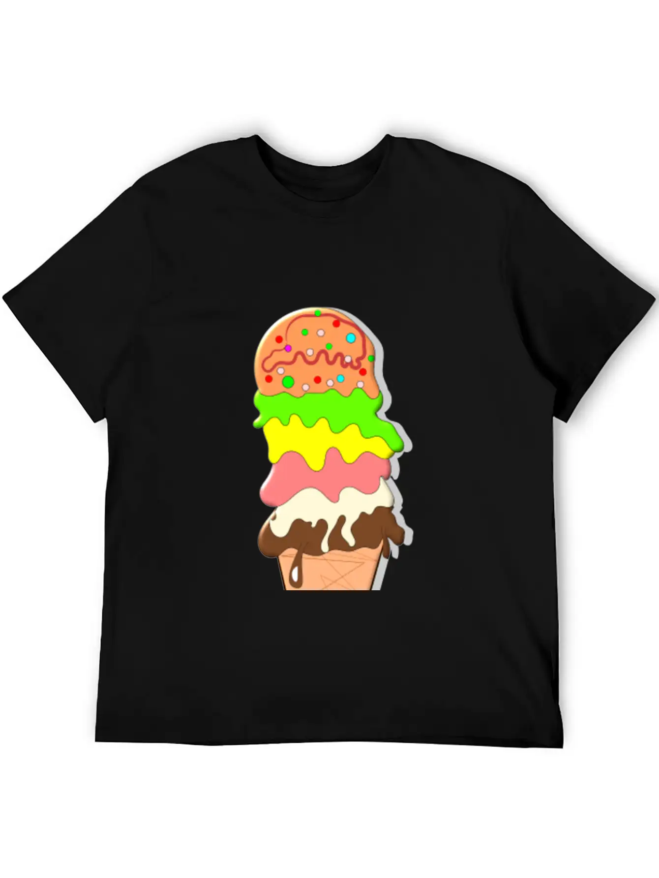 Ice Cream Unisex Short Sleeve Soft Cotton T-Shirt – Casual Everyday Wear