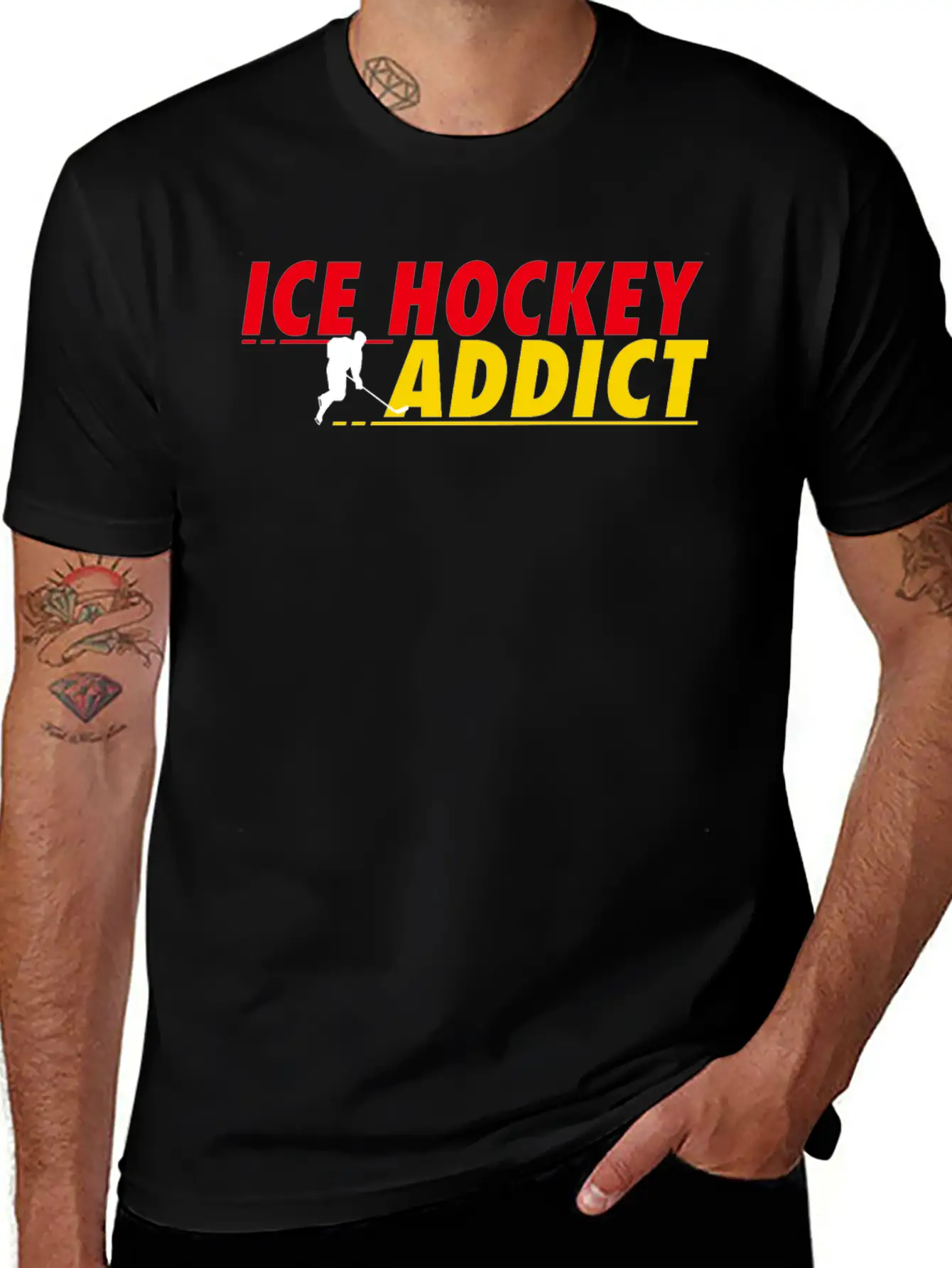 Ice Hockey Addict Essential Unisex Summer Tee – Soft Cotton Casual Fit