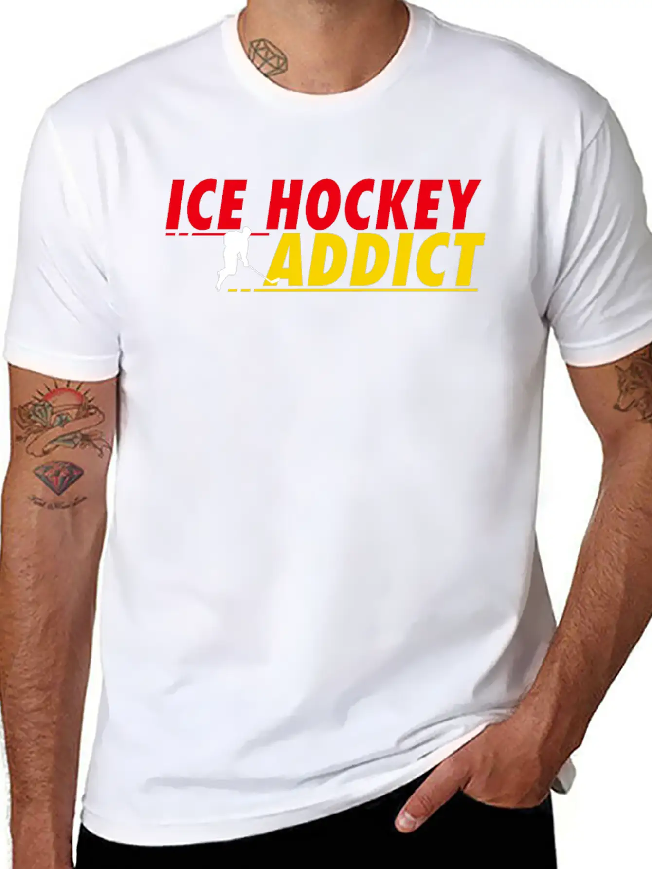 Ice Hockey Addict Essential Unisex Summer Tee – Soft Cotton Casual Fit