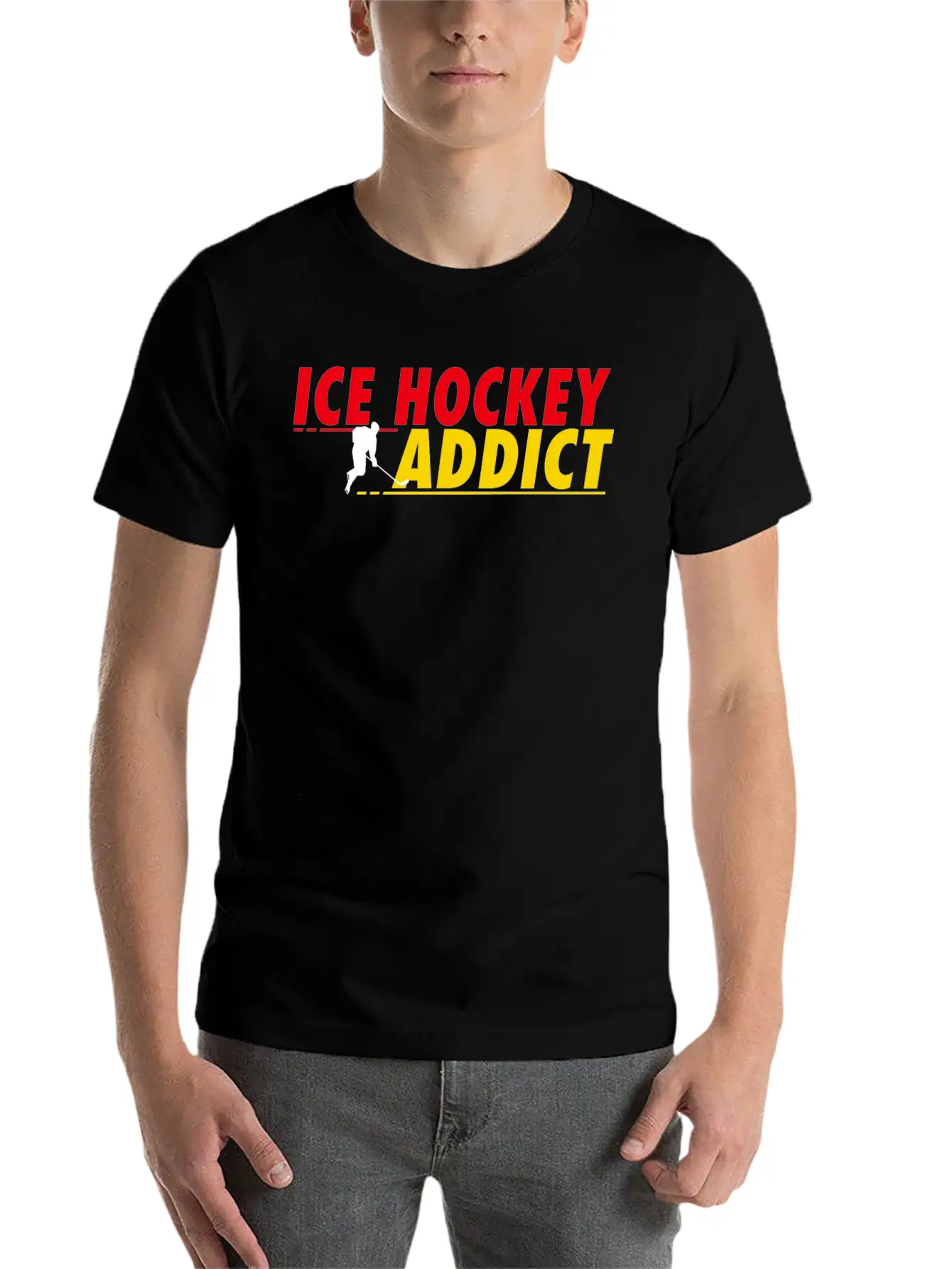 Ice Hockey Addict Essential Unisex Summer Tee – Soft Cotton Casual Fit
