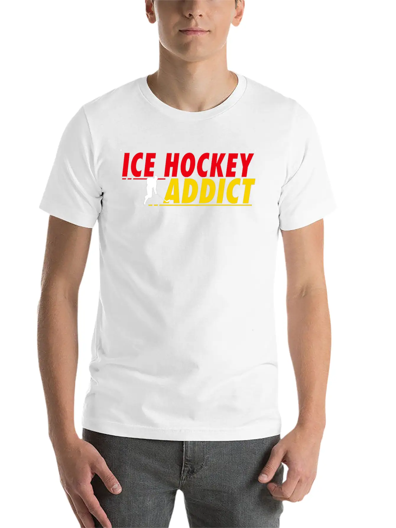 Ice Hockey Addict Essential Unisex Summer Tee – Soft Cotton Casual Fit
