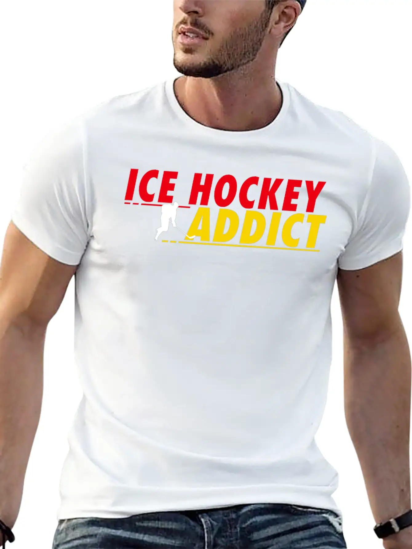 Ice Hockey Addict Essential Unisex Summer Tee – Soft Cotton Casual Fit