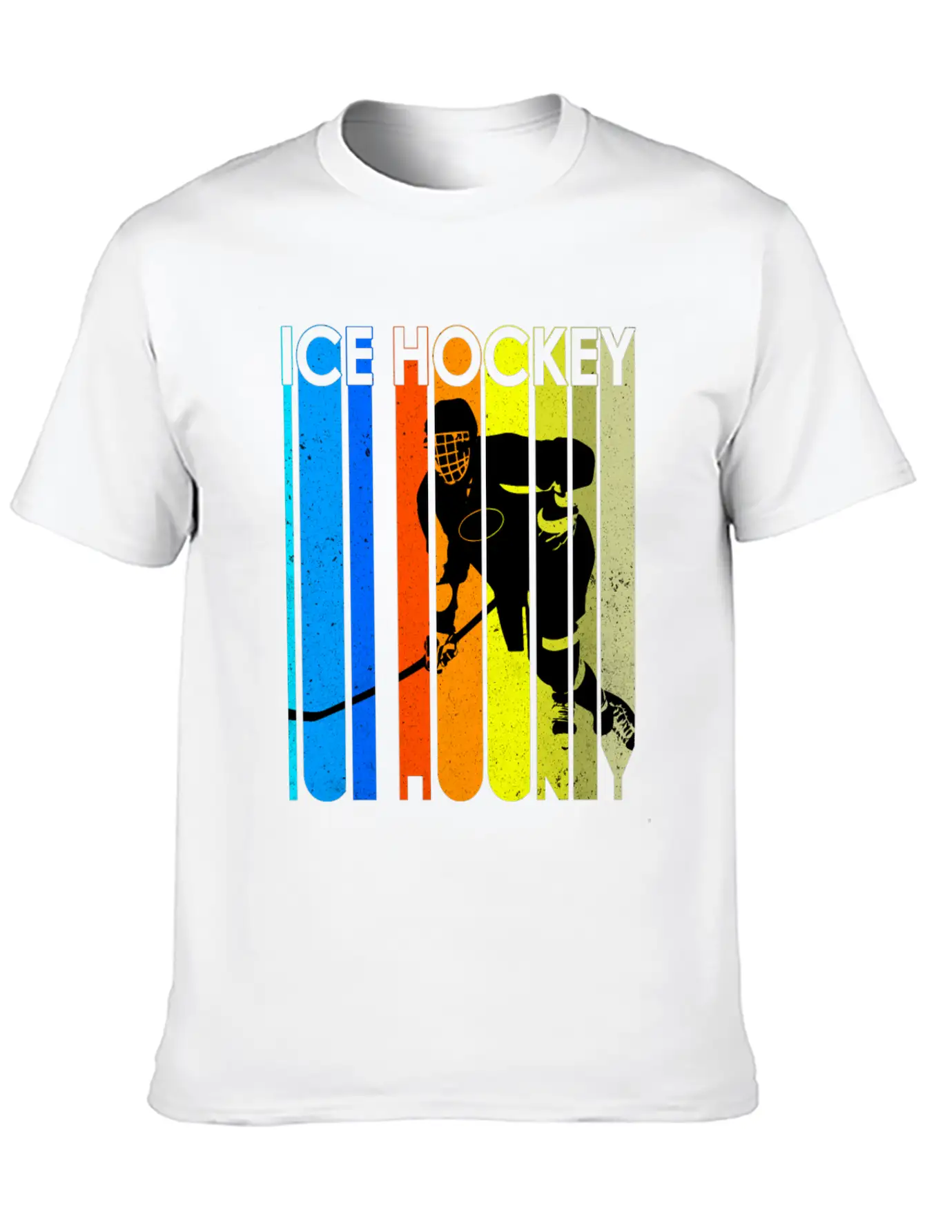 Ice Hockey Mask Puck Stick Field Goal Champion Stylish Everyday T-Shirt – Unisex Basic Cotton Tee
