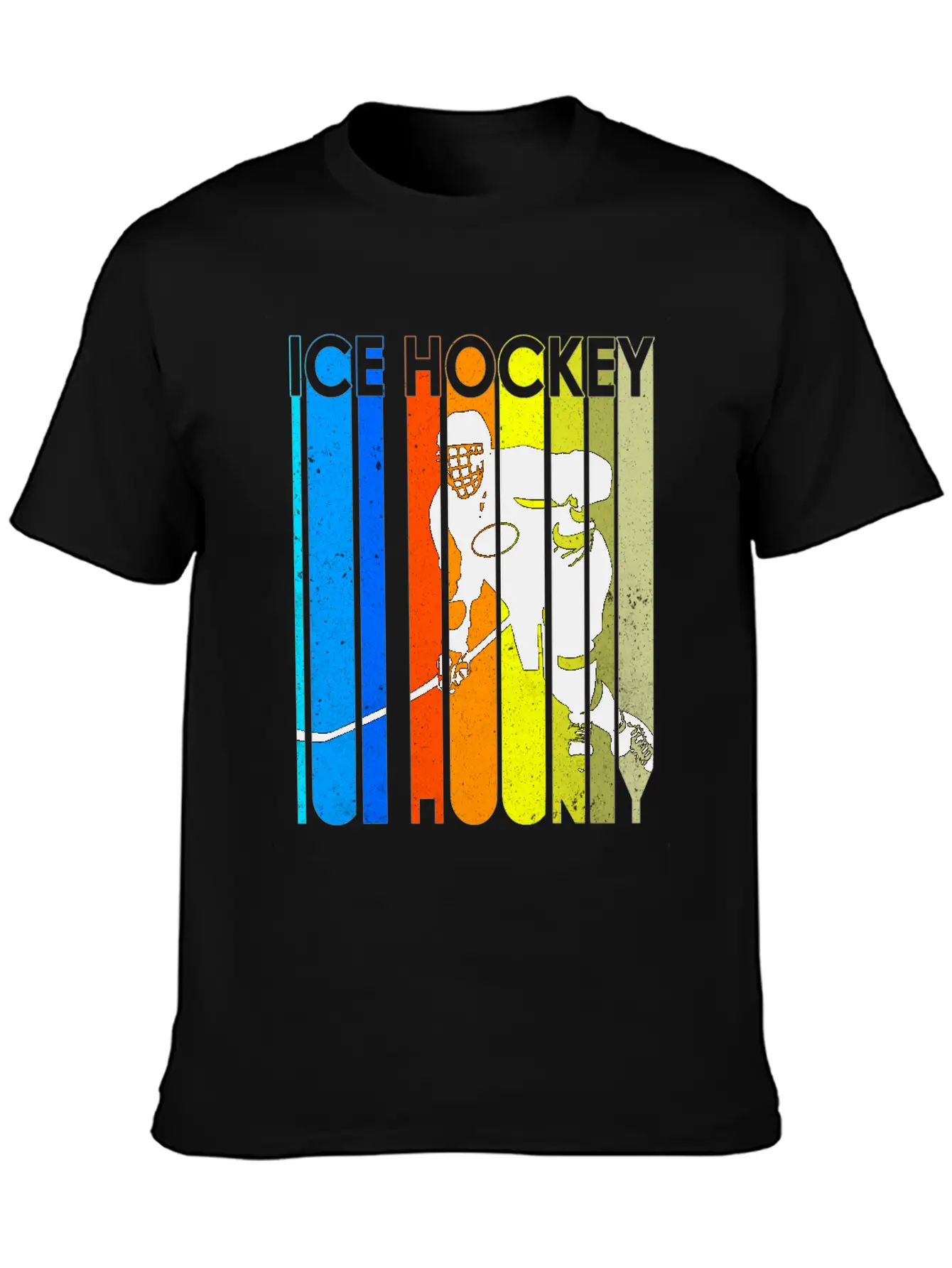Ice Hockey Mask Puck Stick Field Goal Champion Stylish Everyday T-Shirt – Unisex Basic Cotton Tee