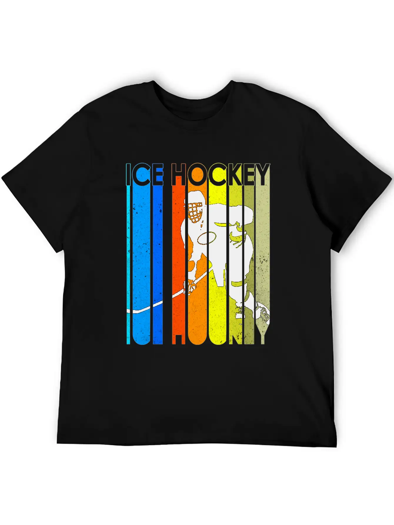 Ice Hockey Mask Puck Stick Field Goal Champion Stylish Everyday T-Shirt – Unisex Basic Cotton Tee