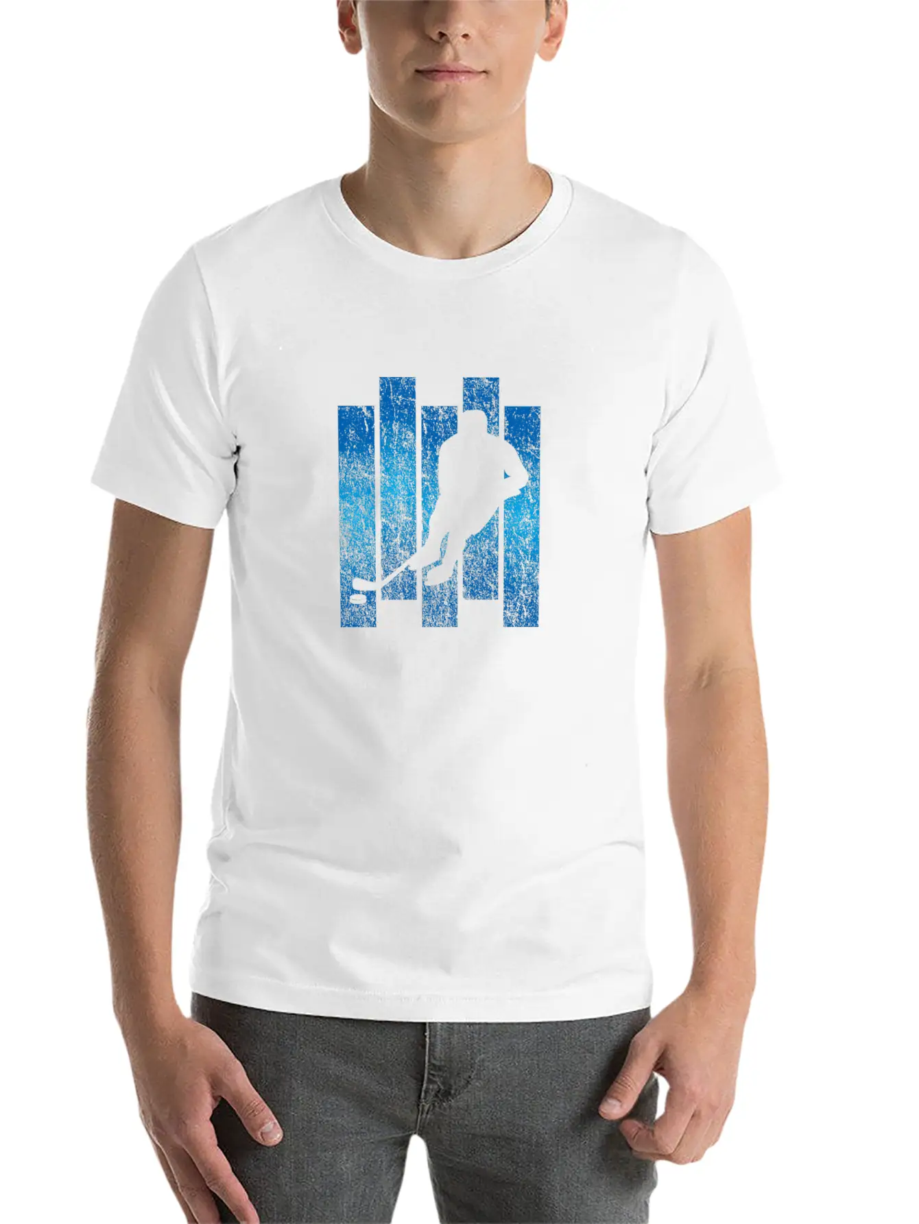 Ice Hockey Unisex Short Sleeve Soft Cotton T-Shirt – Casual Everyday Wear