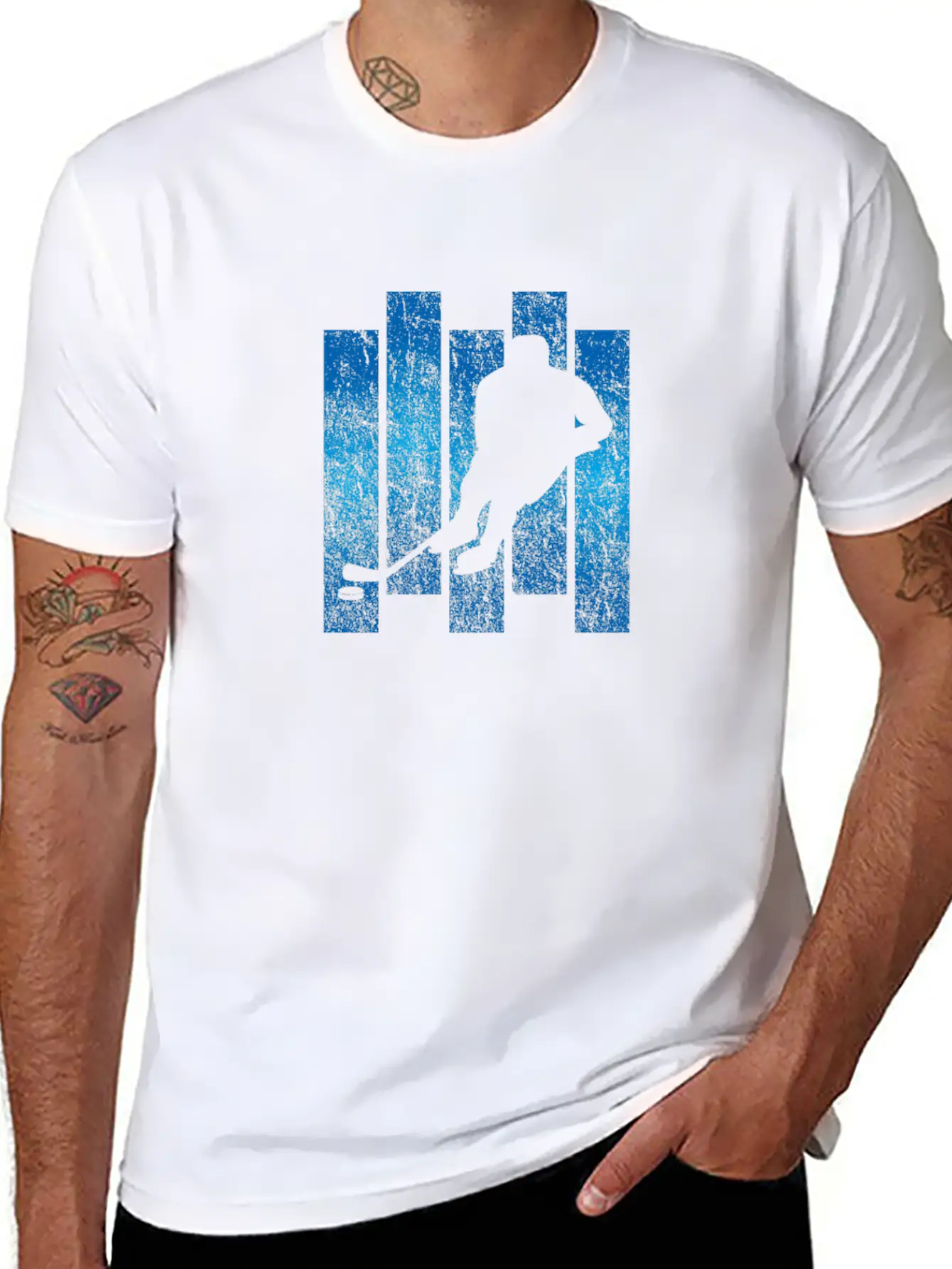 Ice Hockey Unisex Short Sleeve Soft Cotton T-Shirt – Casual Everyday Wear