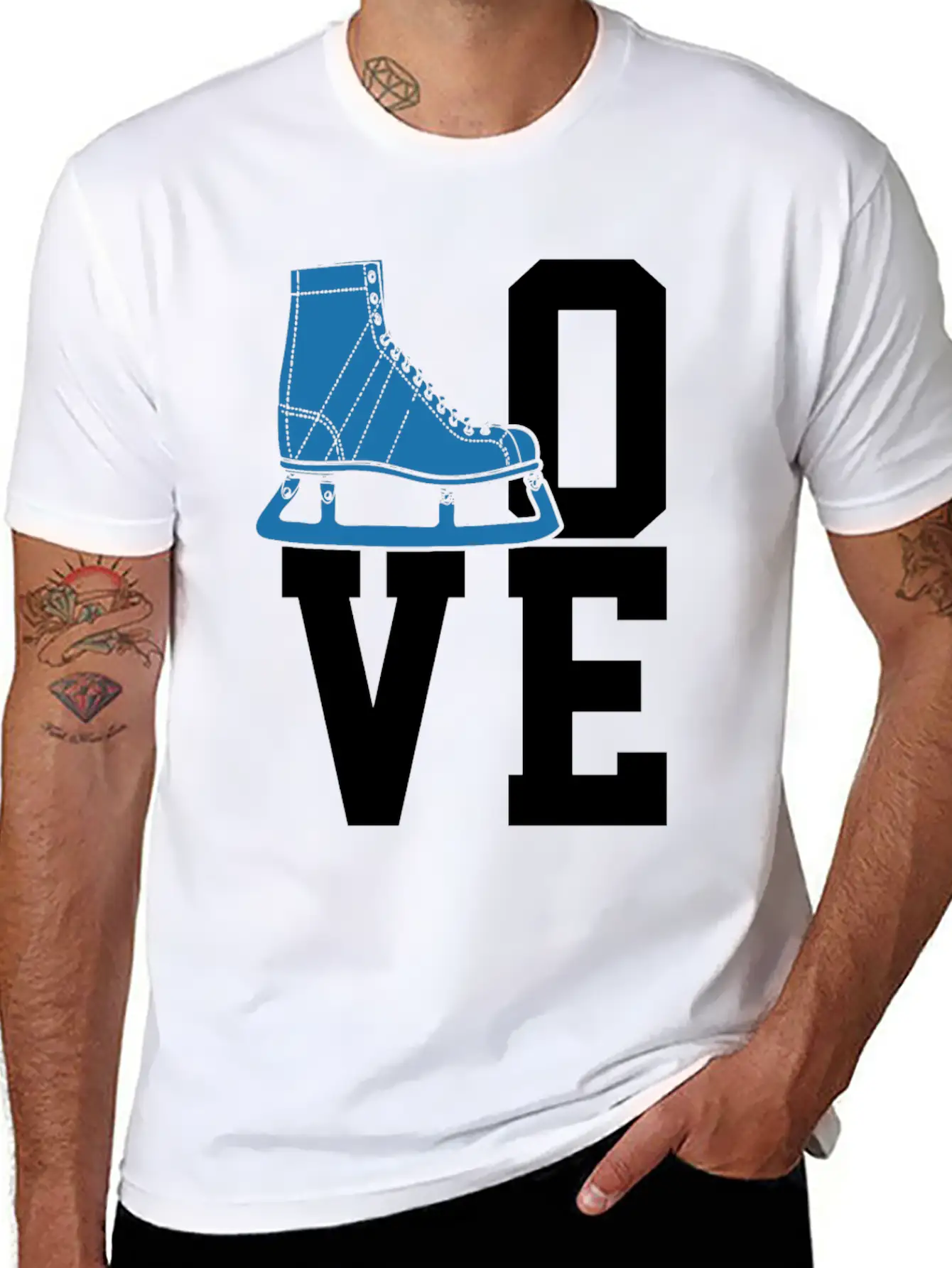 Ice Skating Figure Skating Ice Skates Essential Unisex Summer Tee – Soft Cotton Casual Fit