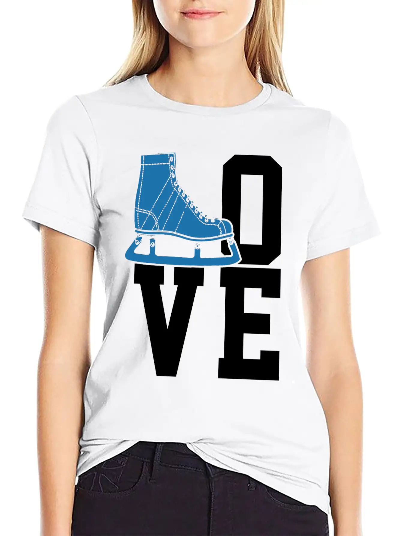 Ice Skating Figure Skating Ice Skates Essential Unisex Summer Tee – Soft Cotton Casual Fit