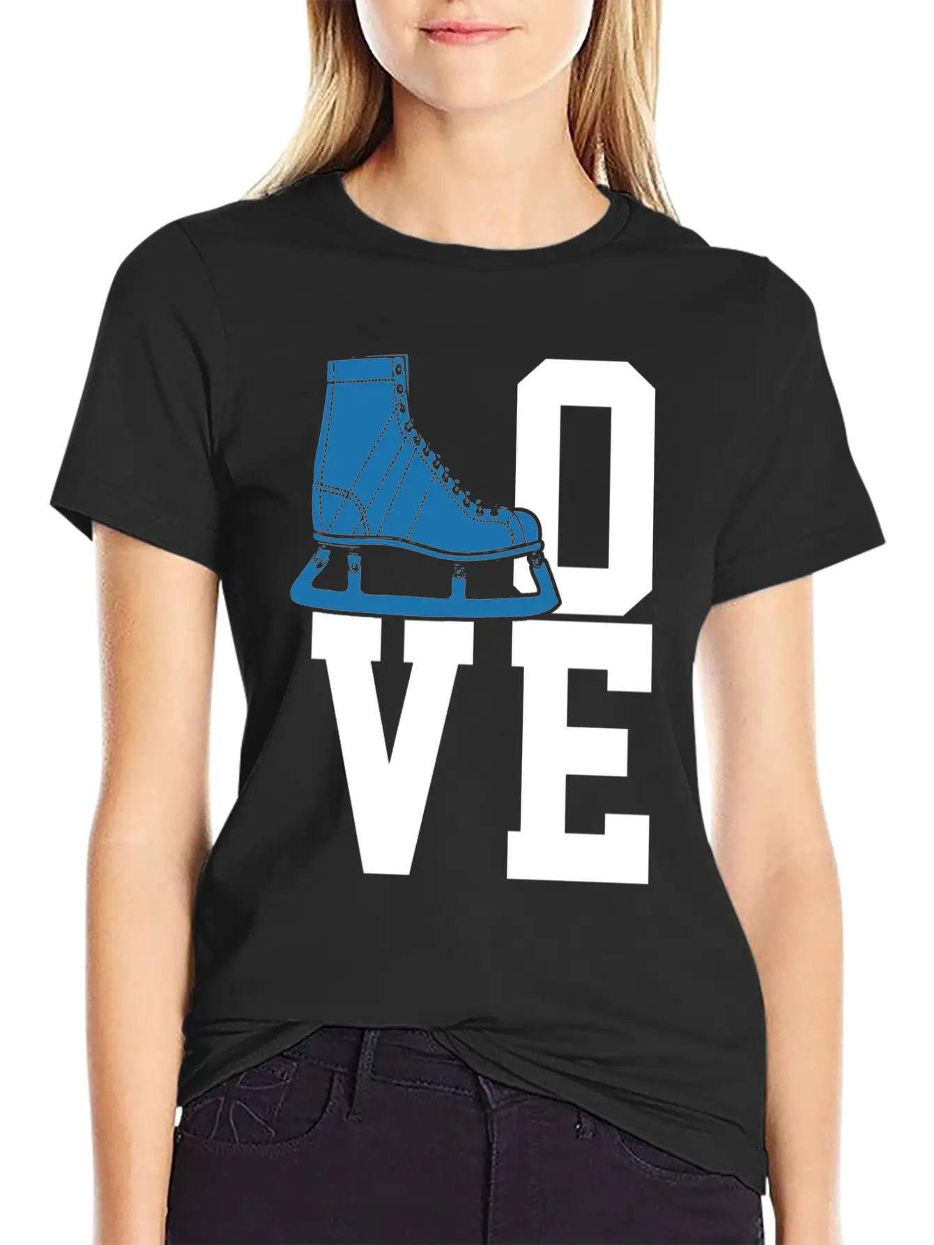 Ice Skating Figure Skating Ice Skates Essential Unisex Summer Tee – Soft Cotton Casual Fit