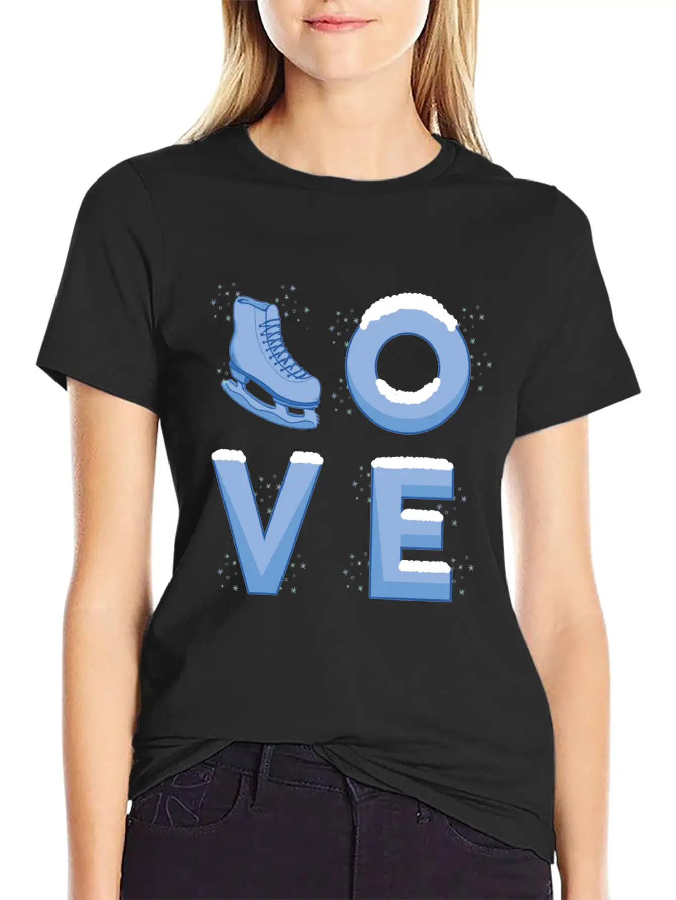 Ice Skating Love Unisex Casual T-Shirt – Clean Design For Daily Comfort