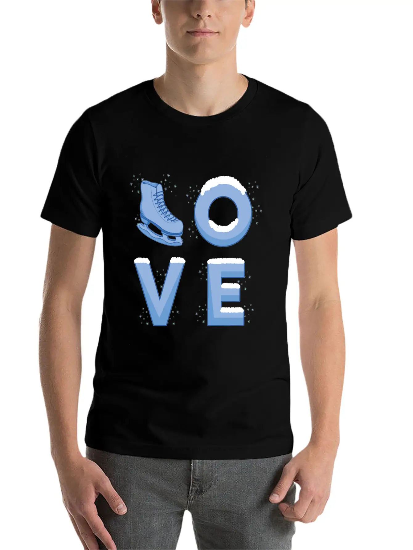 Ice Skating Love Unisex Casual T-Shirt – Clean Design For Daily Comfort