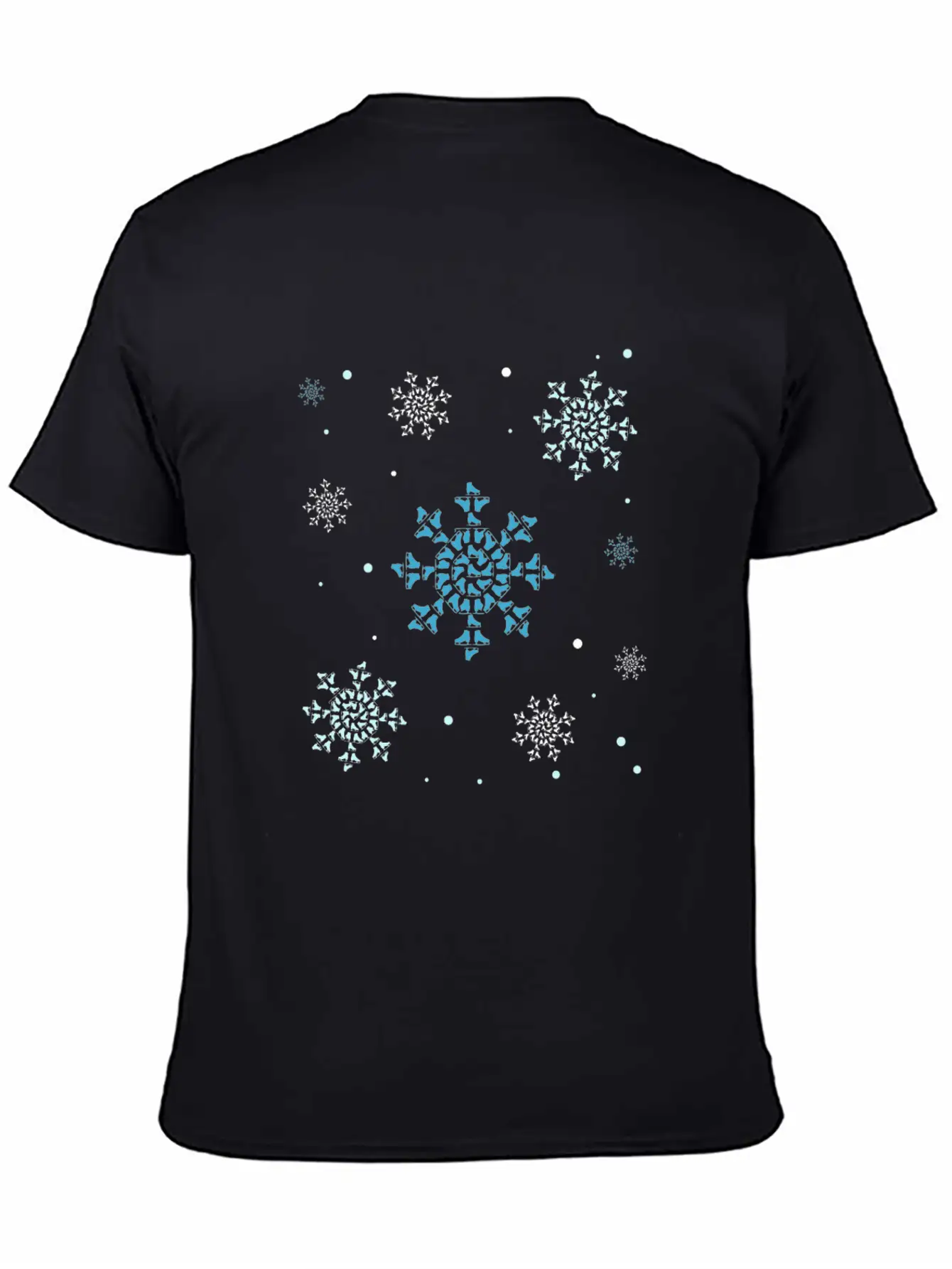 Ice Skating Snowflakes Ice Skates Unisex Short Sleeve Soft Cotton T-Shirt – Casual Everyday Wear