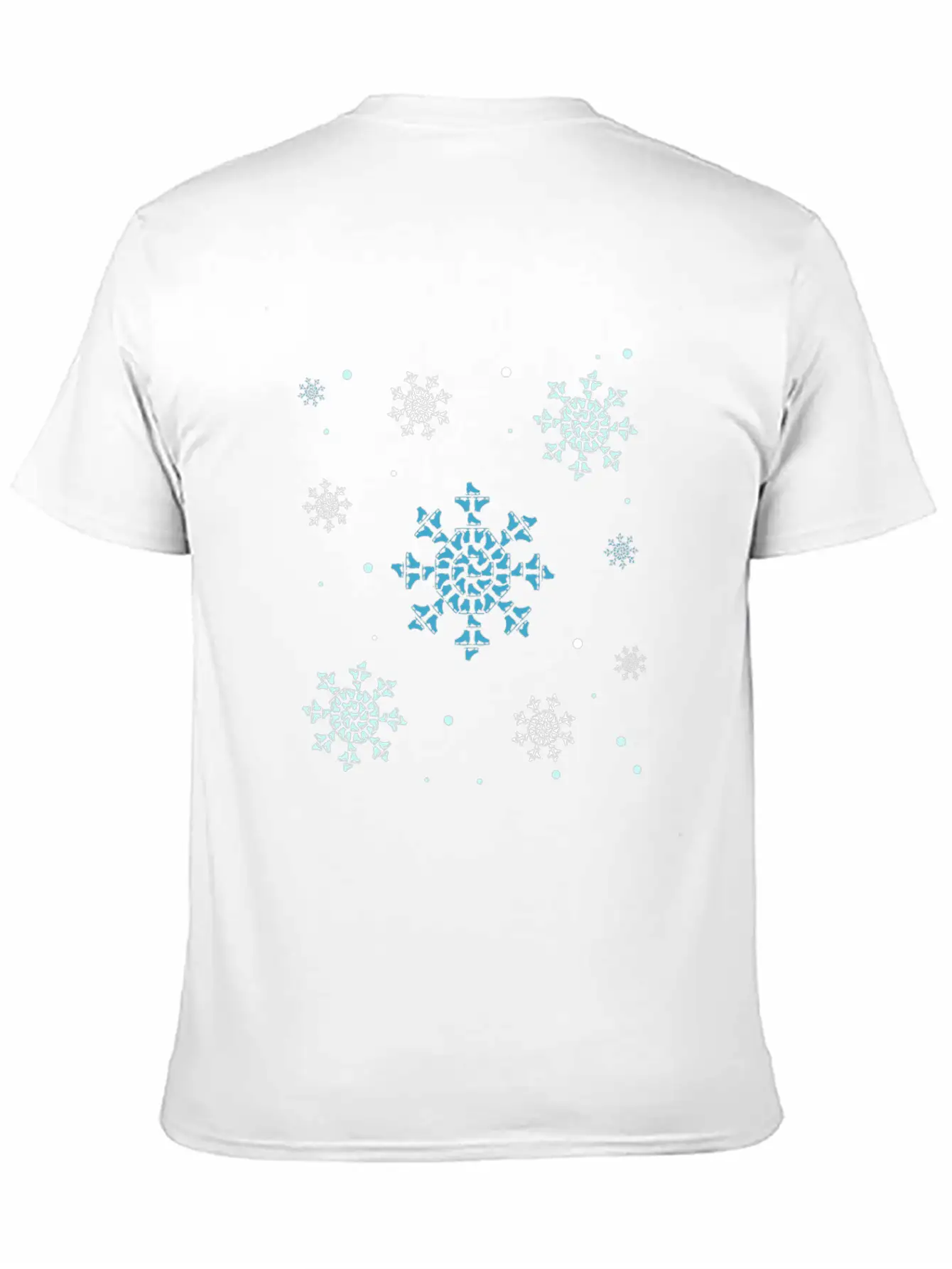 Ice Skating Snowflakes Ice Skates Unisex Short Sleeve Soft Cotton T-Shirt – Casual Everyday Wear