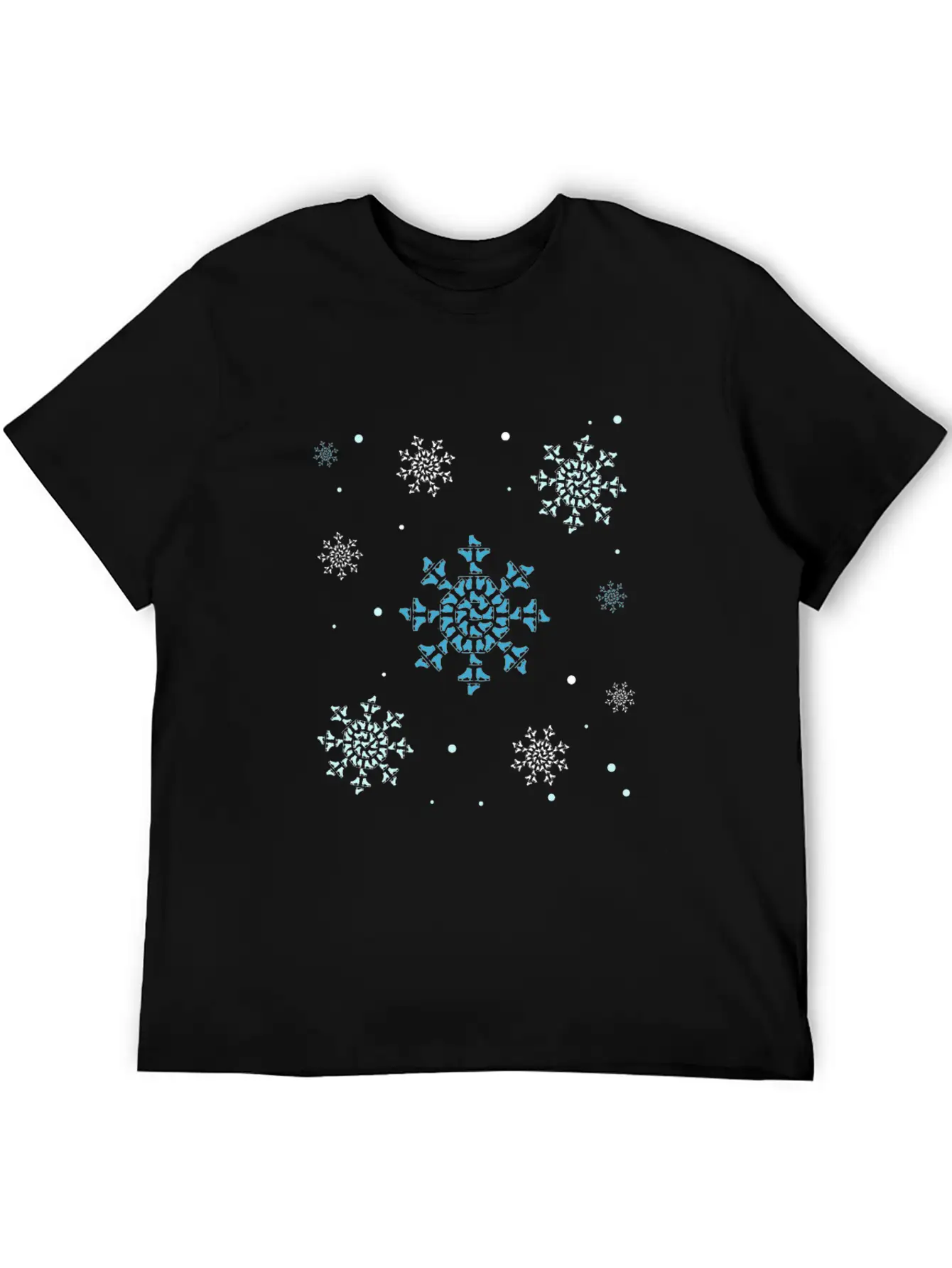 Ice Skating Snowflakes Ice Skates Unisex Short Sleeve Soft Cotton T-Shirt – Casual Everyday Wear