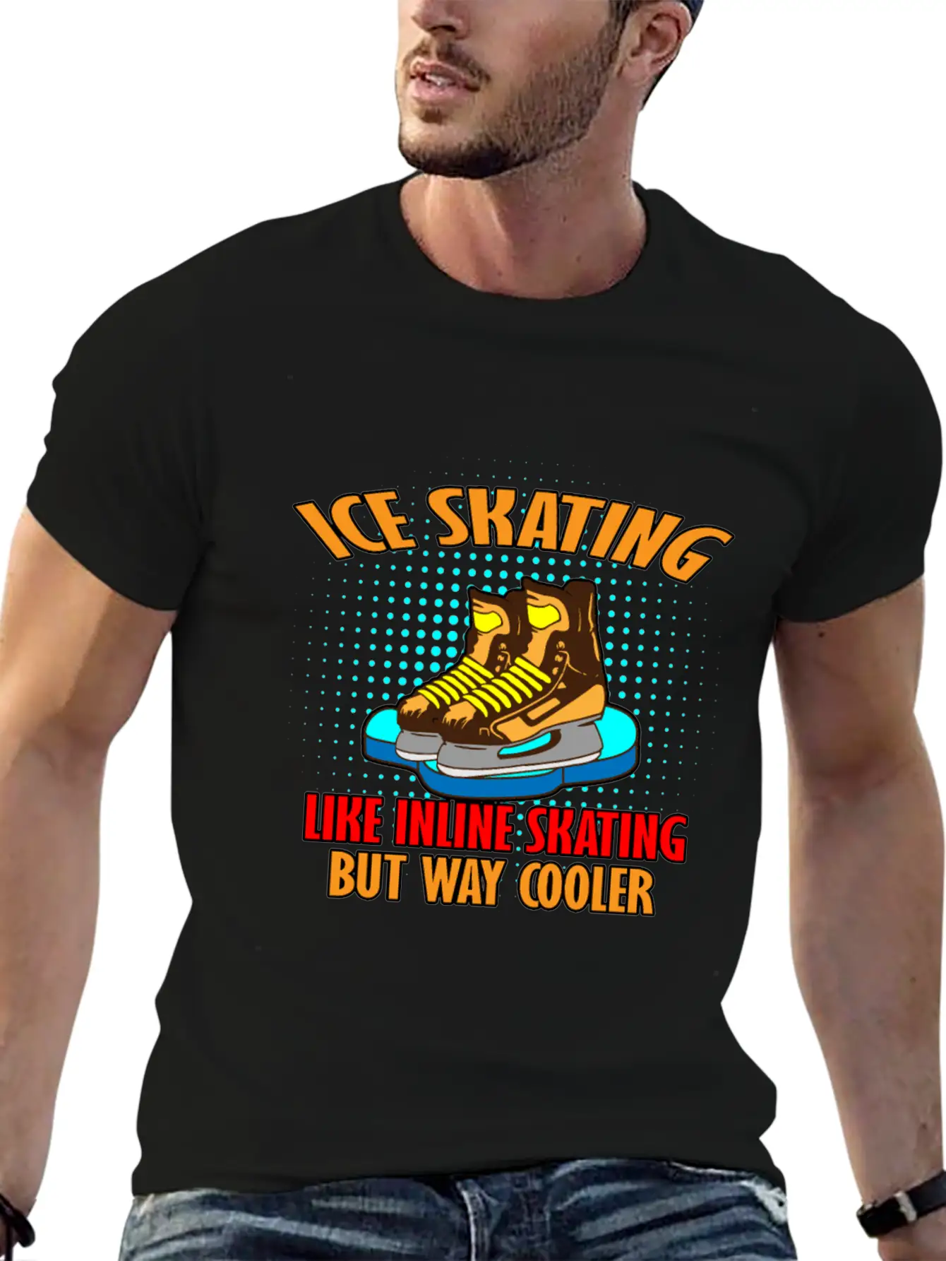 Ice Skating Stylish Everyday T-Shirt – Unisex Basic Cotton Tee