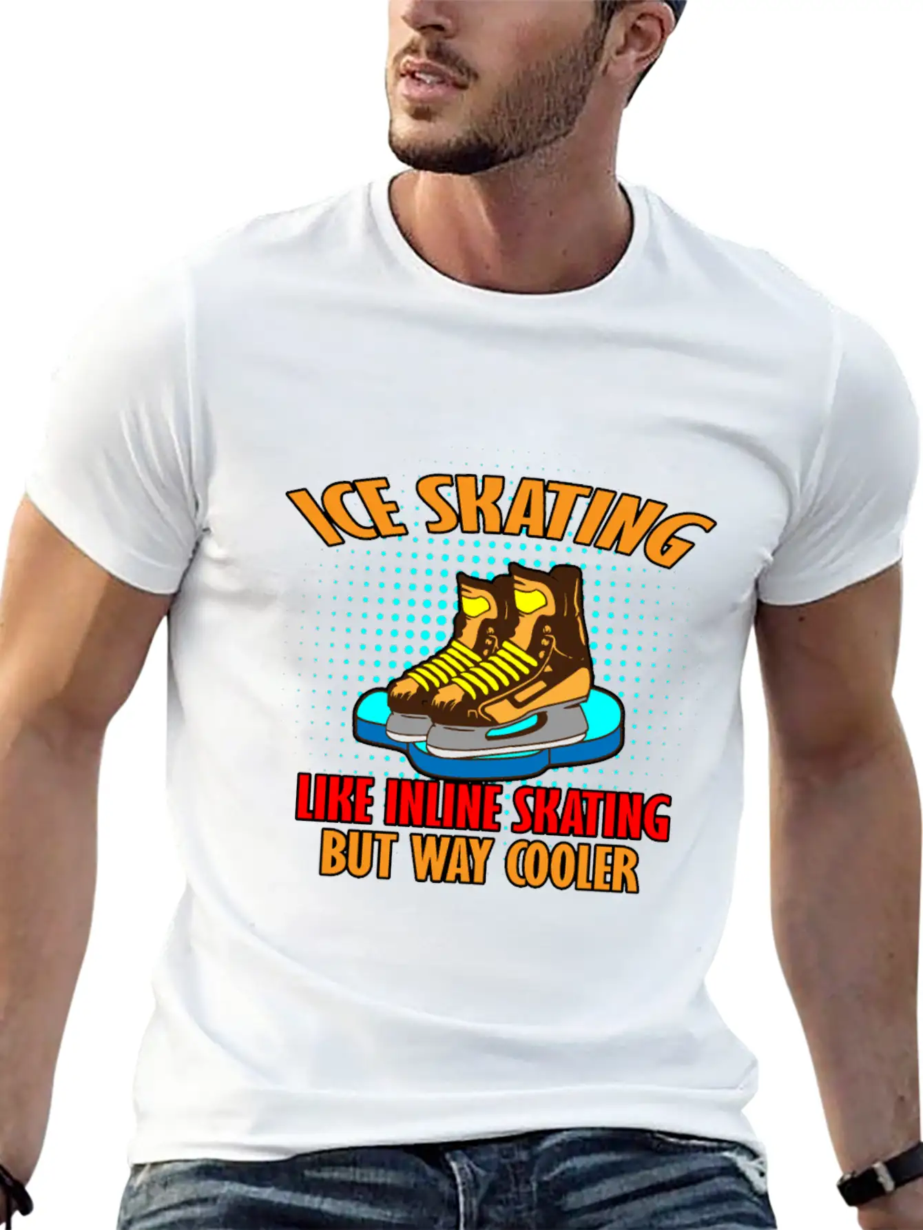 Ice Skating Stylish Everyday T-Shirt – Unisex Basic Cotton Tee
