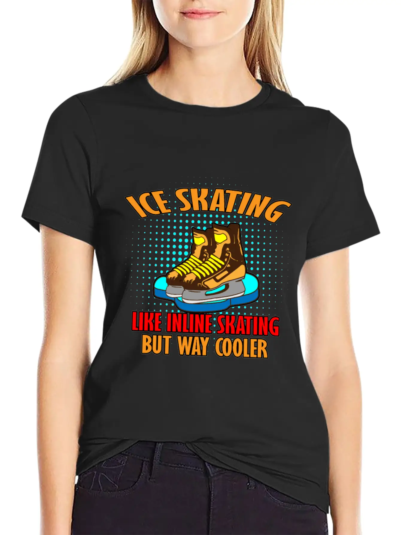 Ice Skating Stylish Everyday T-Shirt – Unisex Basic Cotton Tee