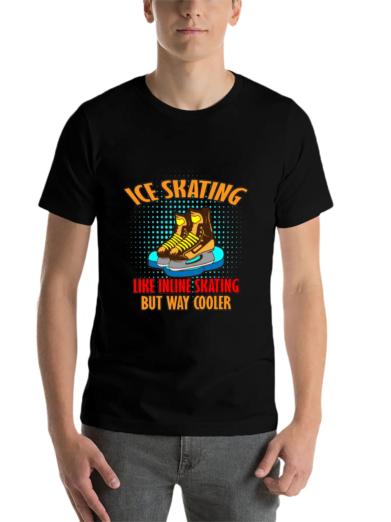 Ice Skating Stylish Everyday T-Shirt – Unisex Basic Cotton Tee