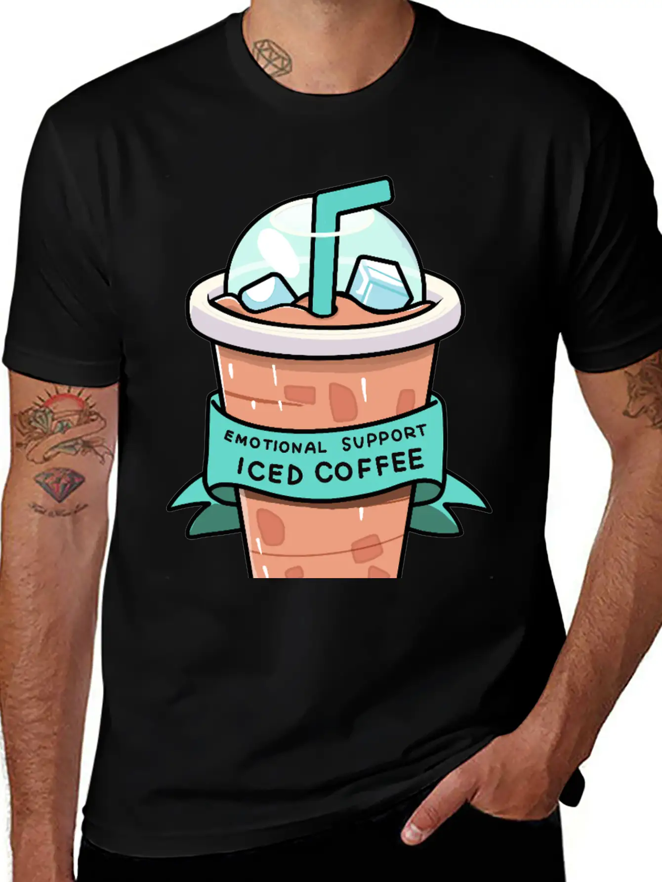 Iced Coffee Therapy Relaxed Everyday Tee – Lightweight And Durable Cotton