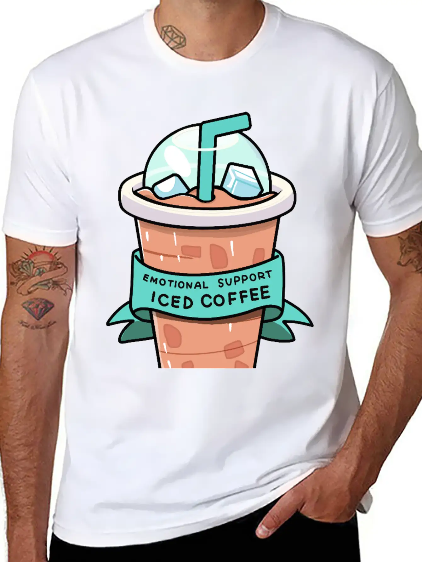 Iced Coffee Therapy Relaxed Everyday Tee – Lightweight And Durable Cotton