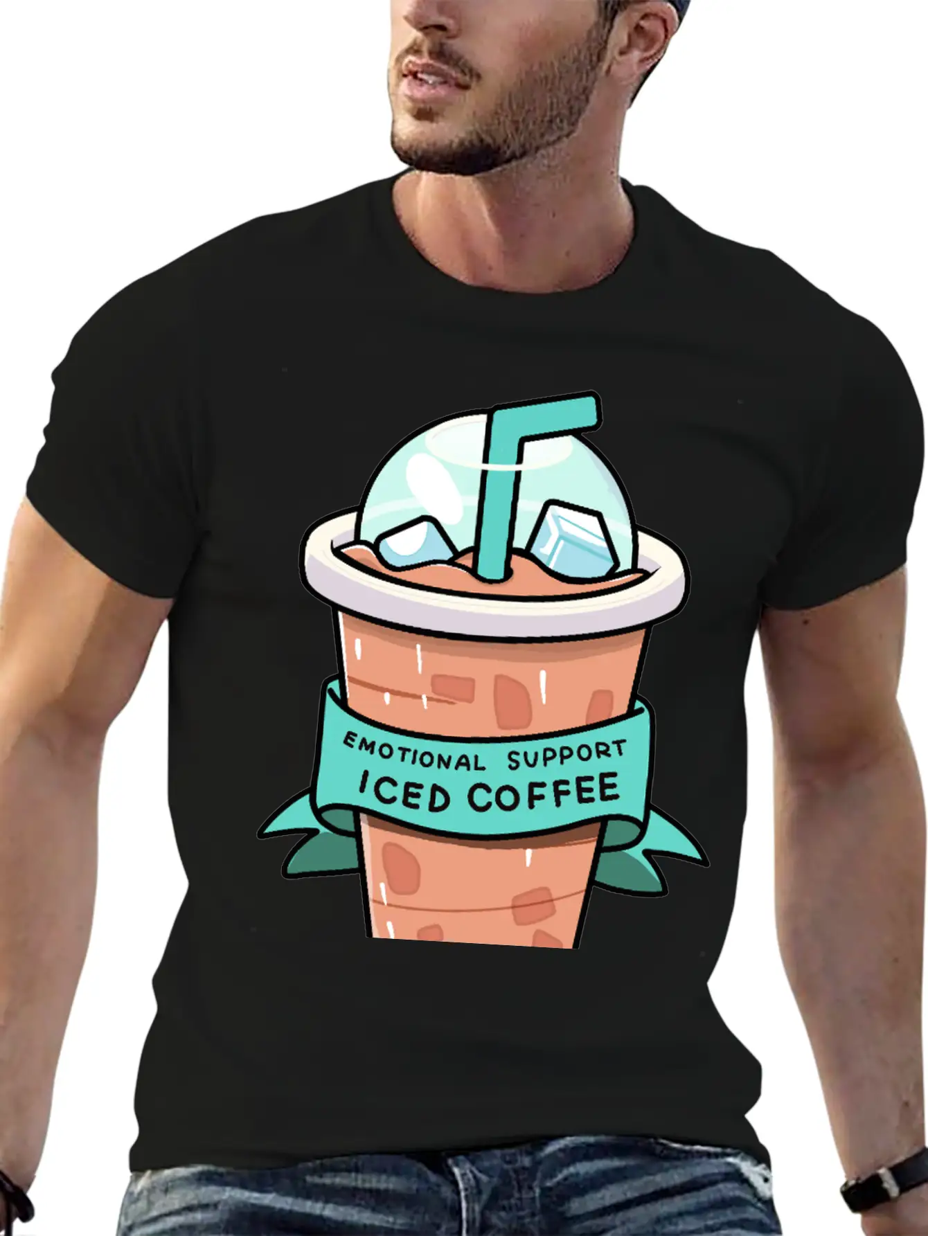 Iced Coffee Therapy Relaxed Everyday Tee – Lightweight And Durable Cotton