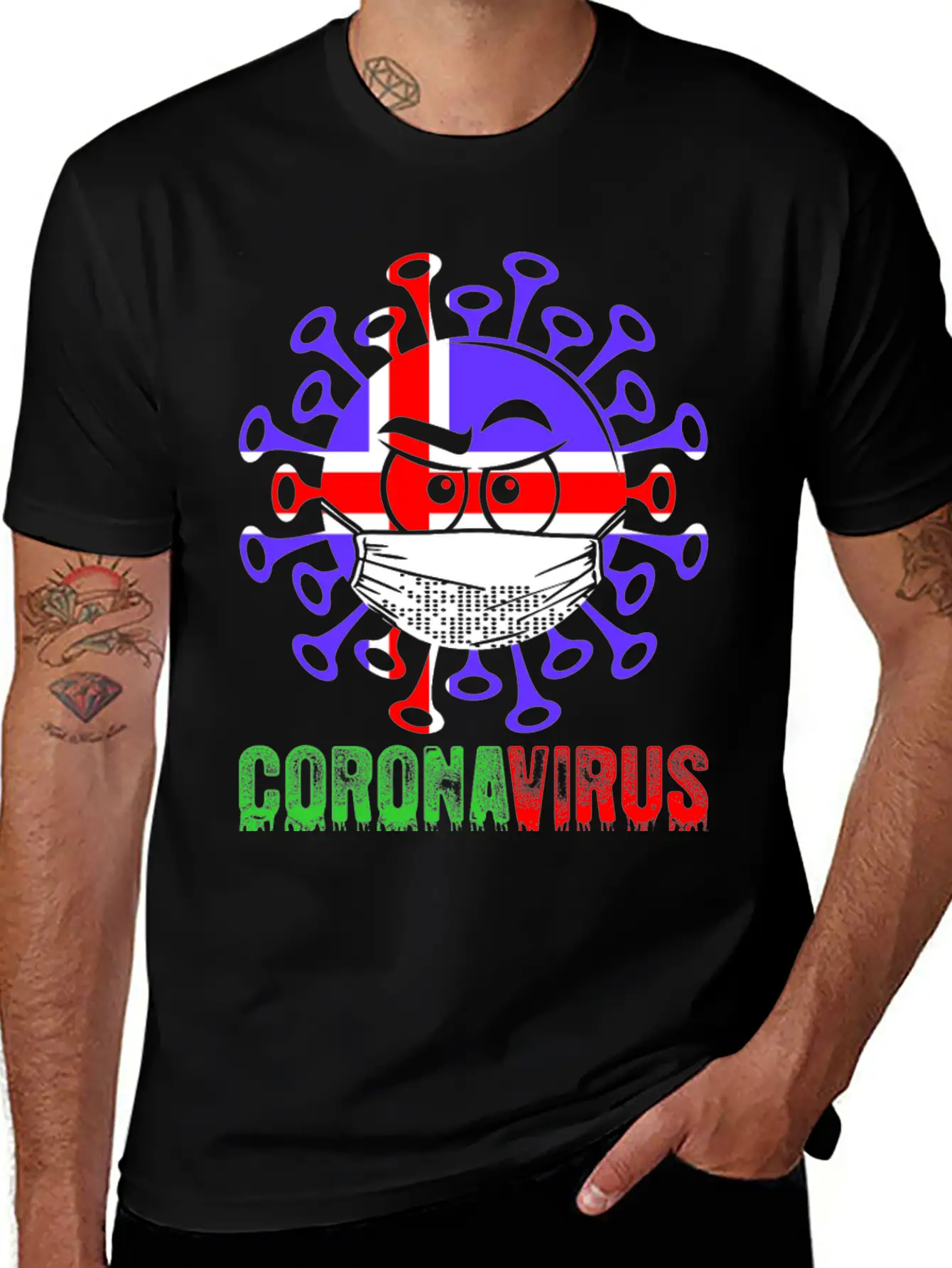 Icelander Corona Virus Inside Tshirt Timeless Short Sleeve Tee – Comfy And Minimalist Design