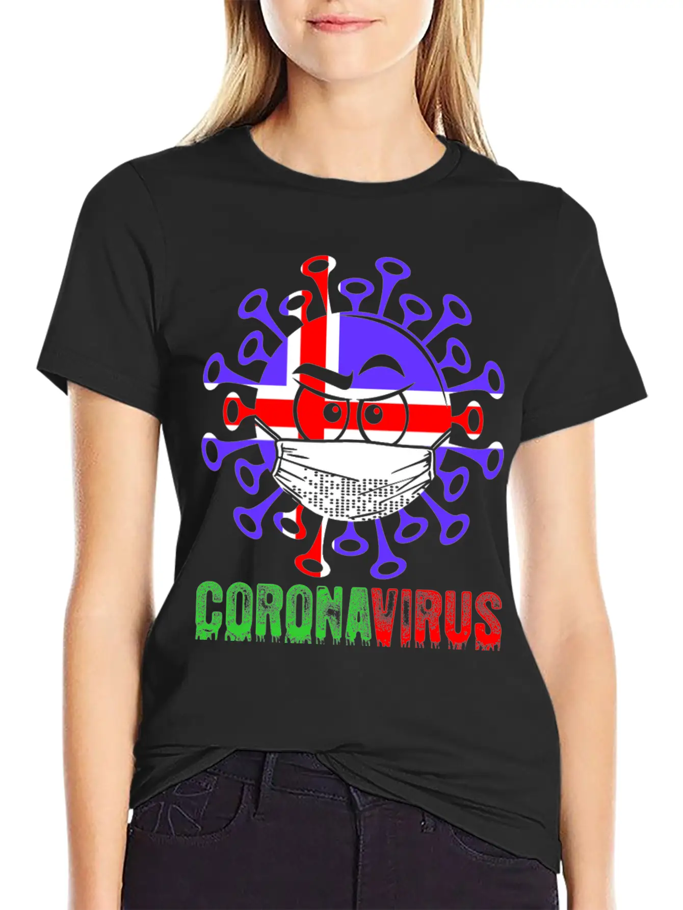 Icelander Corona Virus Inside Tshirt Timeless Short Sleeve Tee – Comfy And Minimalist Design