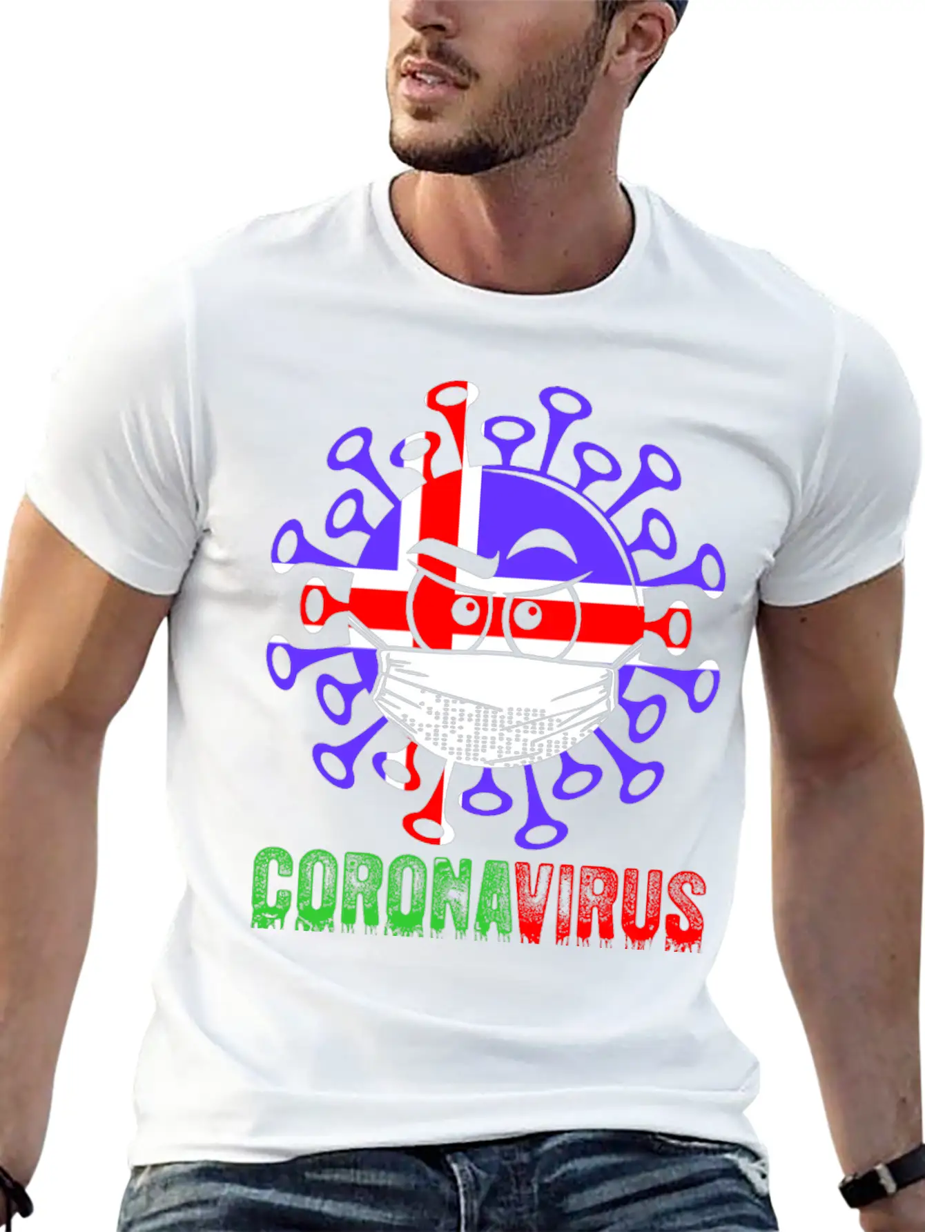 Icelander Corona Virus Inside Tshirt Timeless Short Sleeve Tee – Comfy And Minimalist Design