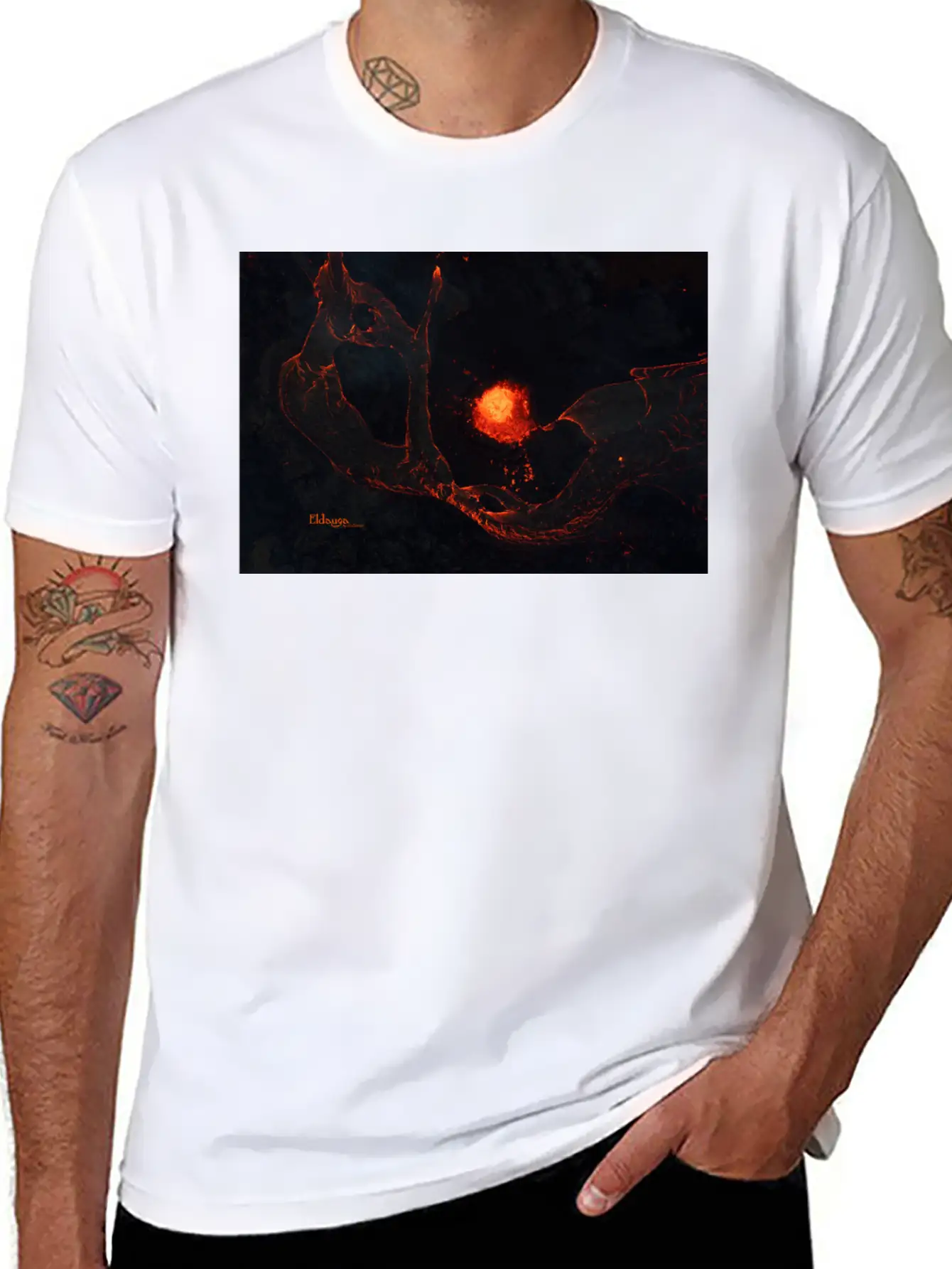 Icelandic Monsters: Eldauga Unisex Short Sleeve Soft Cotton T-Shirt – Casual Everyday Wear