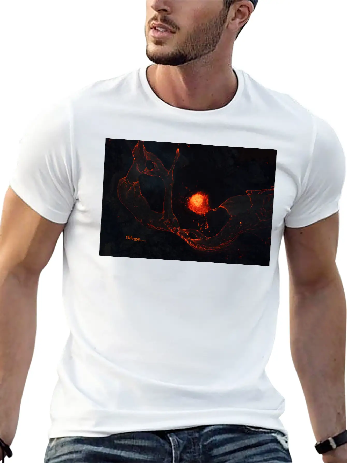 Icelandic Monsters: Eldauga Unisex Short Sleeve Soft Cotton T-Shirt – Casual Everyday Wear