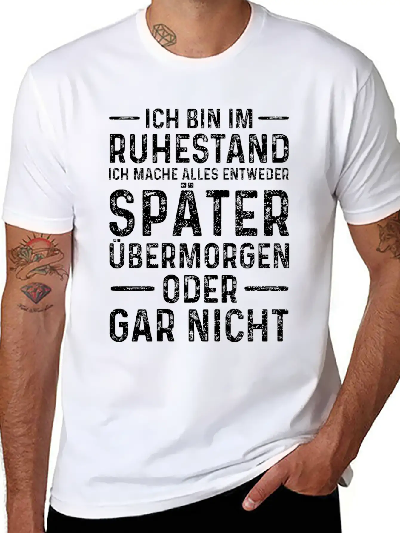 Ich Bin Im Ruhestand Ich Mache Alles Entweder Spät Basic Graphic T-Shirt – Daily Comfort In Soft Cotton