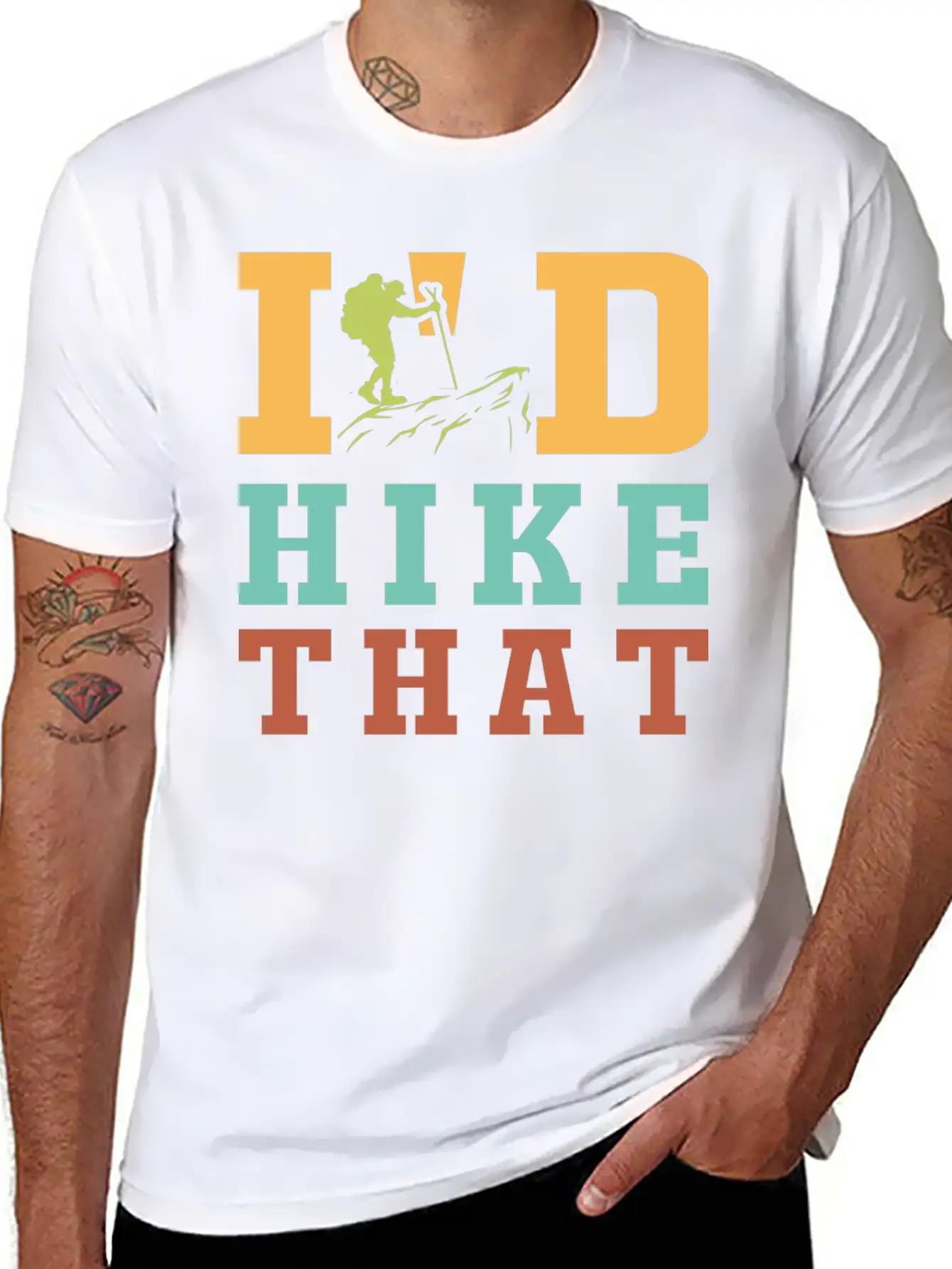 I'D Hike That, Hiking, Hike Unisex Casual T-Shirt – Clean Design For Daily Comfort